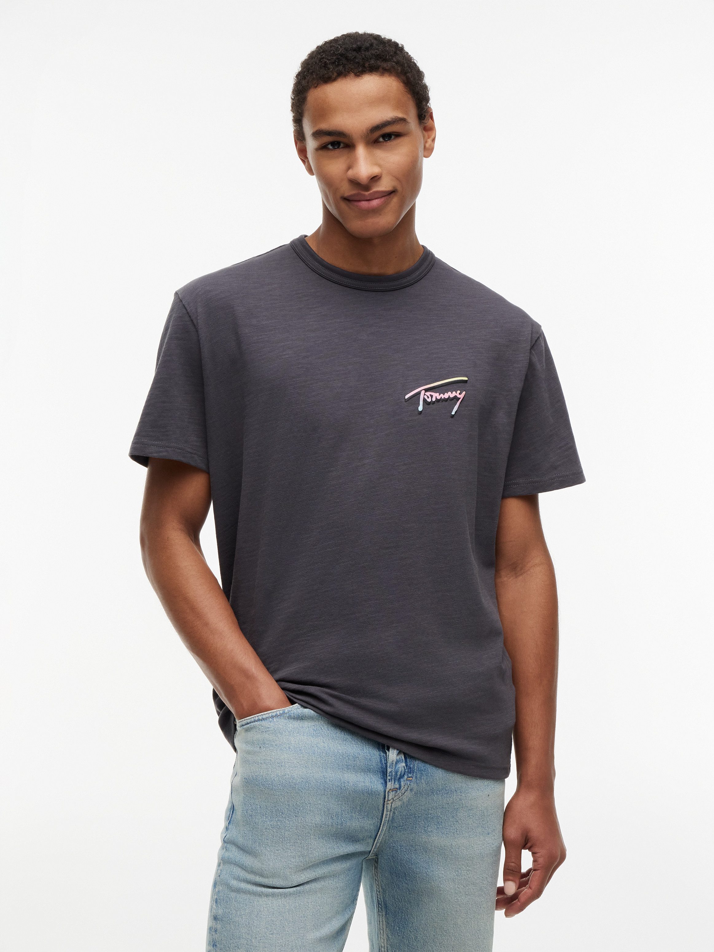 Tommy Jeans T-Shirt TJM RELAXED NOVELTY relaxed Fit mit strukturierter Rückengrafik