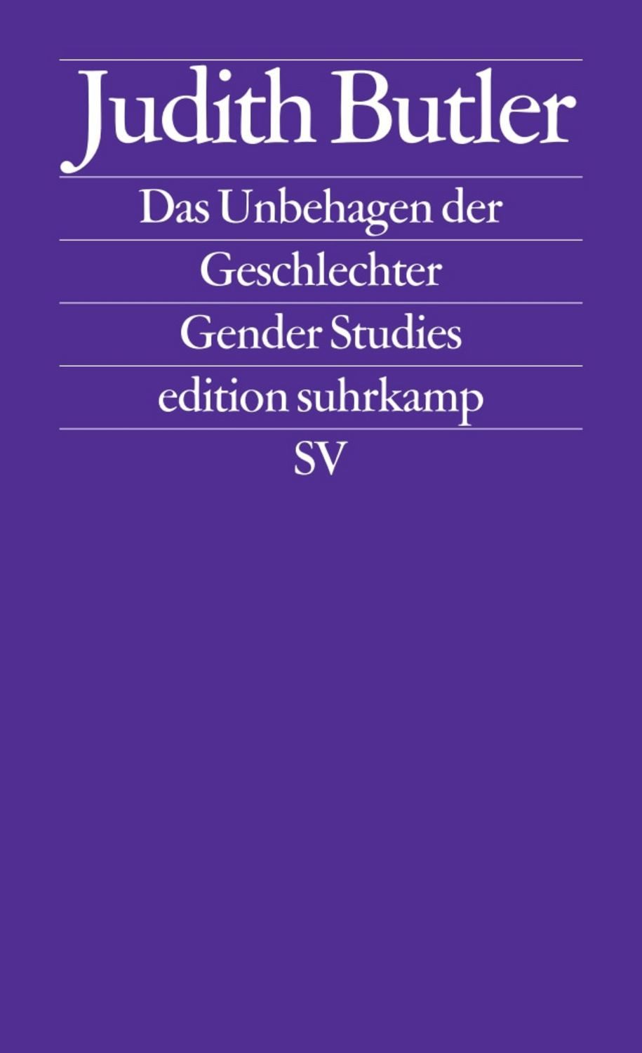 Das Unbehagen der Geschlechter / Judith Butler