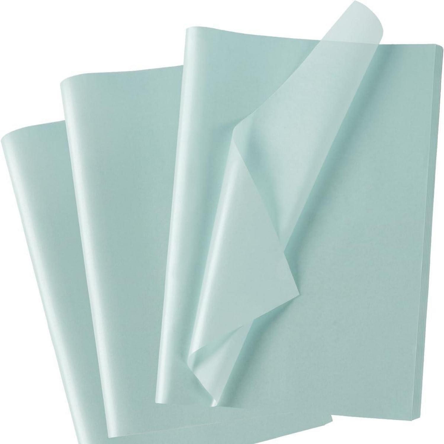 LuxusKollektion Seidenpapier Seidenpapier 60Blatt Himmelblau Geschenkverpackung 50x35cm Hellblau