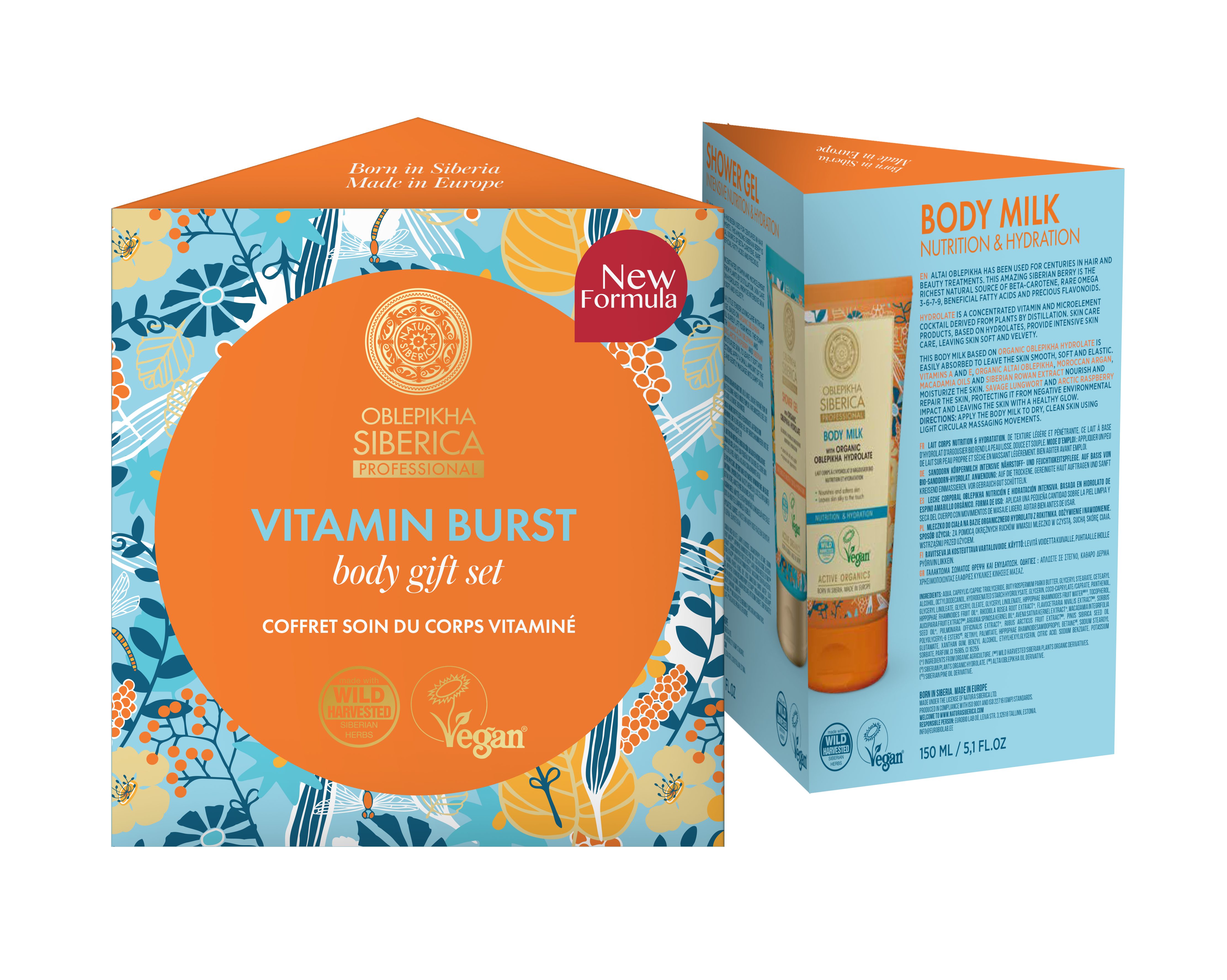 Natura Siberica Körperpflegemittel Vitamin Burst Body Gift Set (Duschgel + Body Milk)