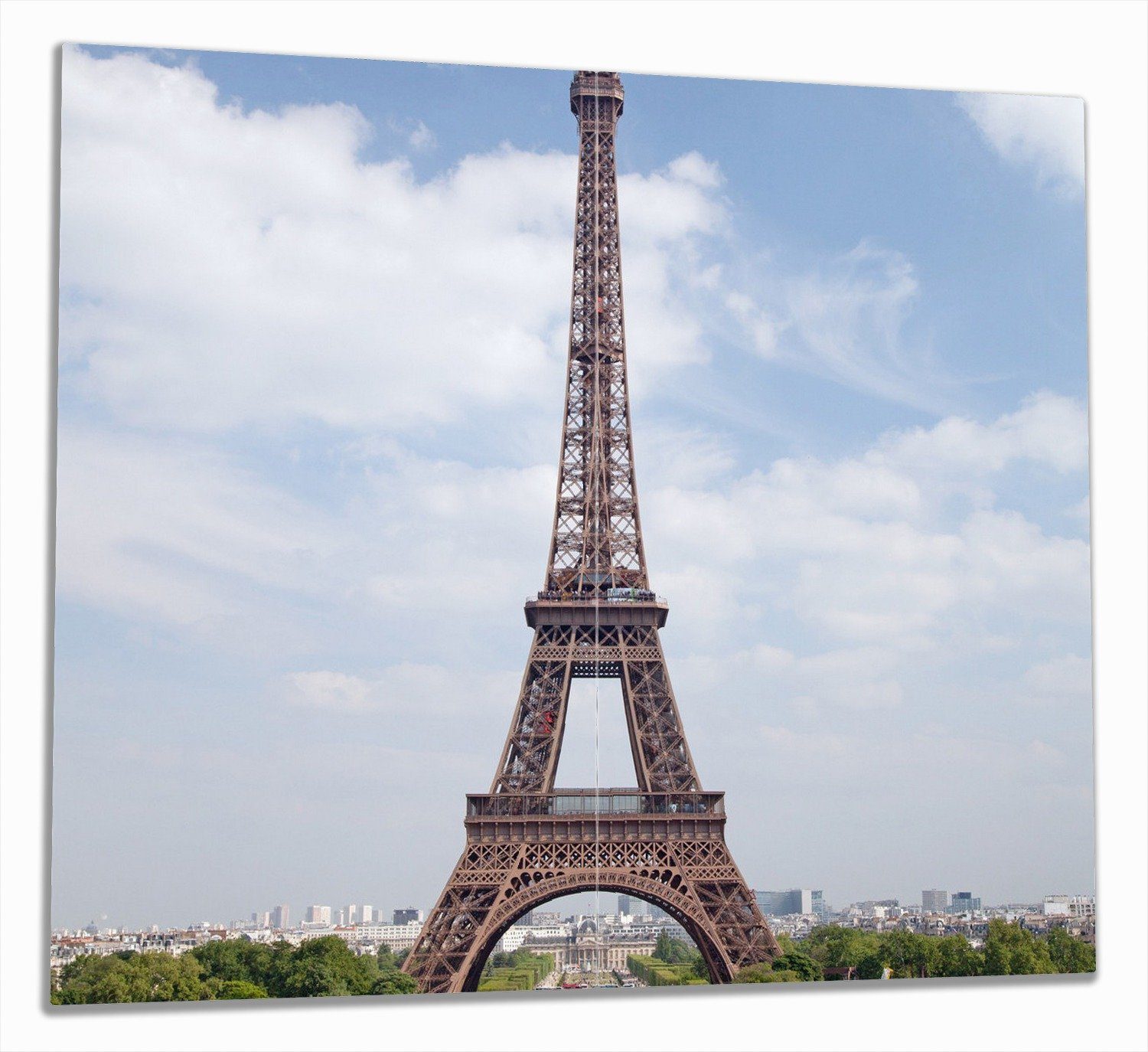 5mm Noppen), (Glasplatte, verschiedene tlg., 2 Paris, ESG-Sicherheitsglas, Größen Herd-Abdeckplatte Wallario inkl. Eiffelturm in