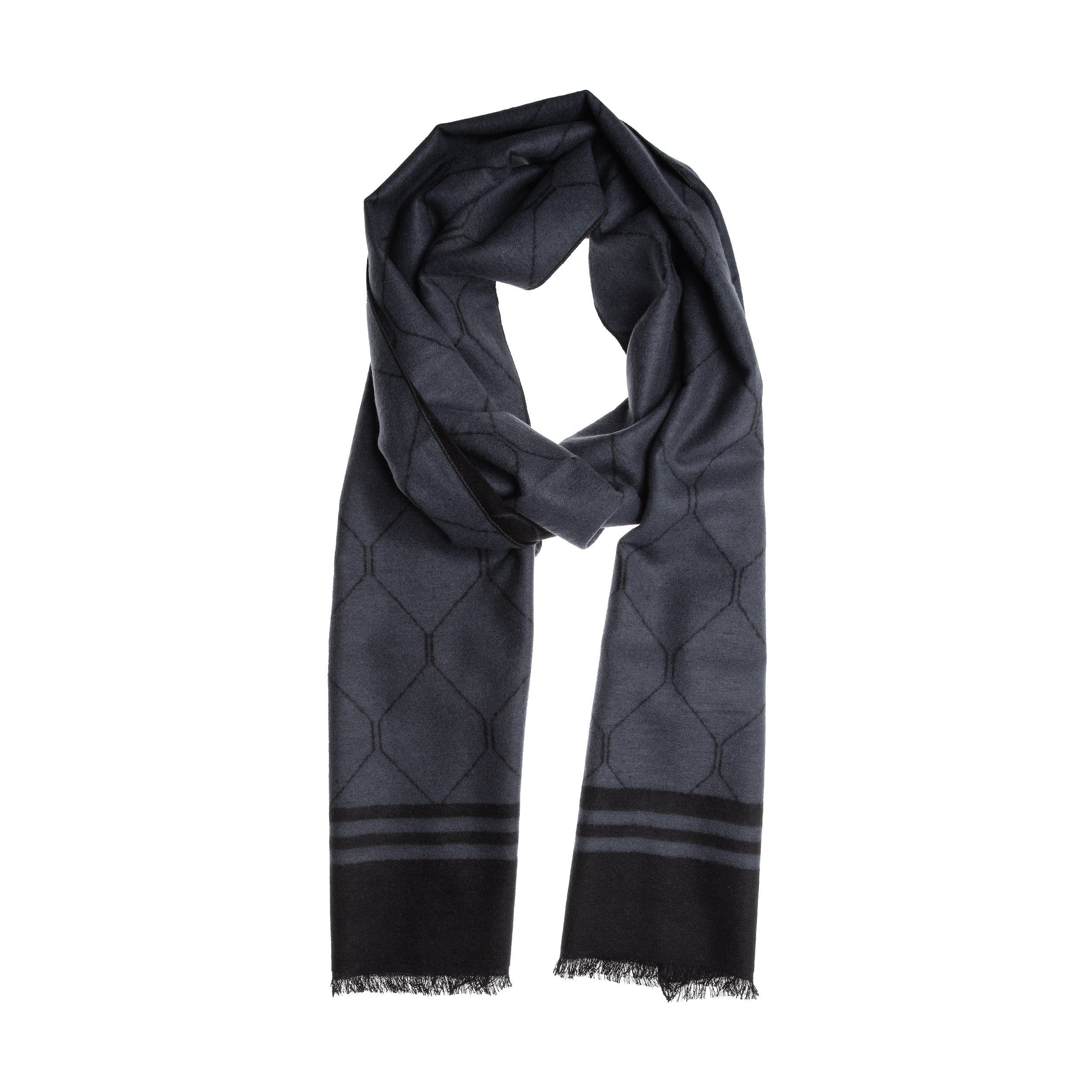 SEABRIGHT XXL-Schal Schal Seidenflanell grau schwarz Diamant
