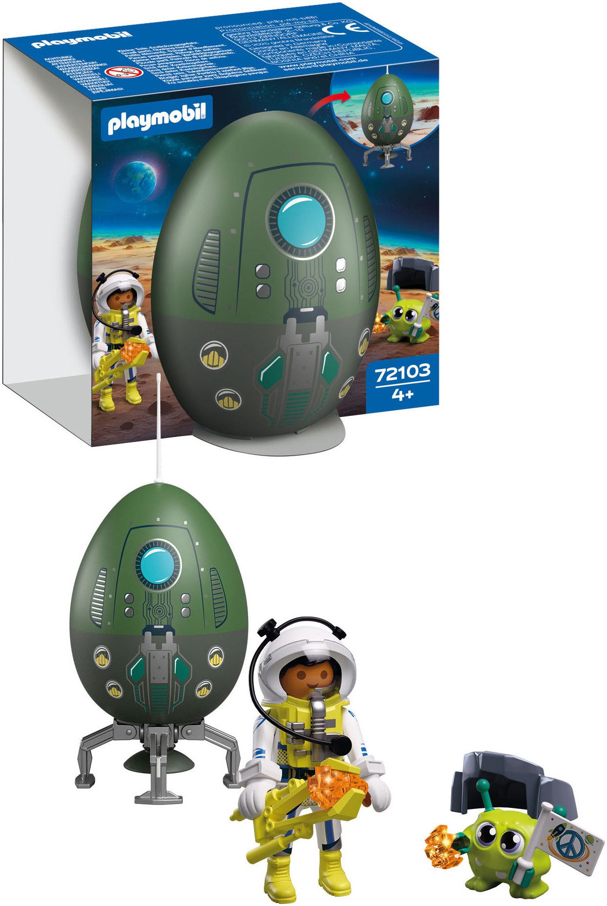 Playmobil® Spiel-Ei: Weltraum (72103), City Action Konstruktions-Spielset, (39 St)