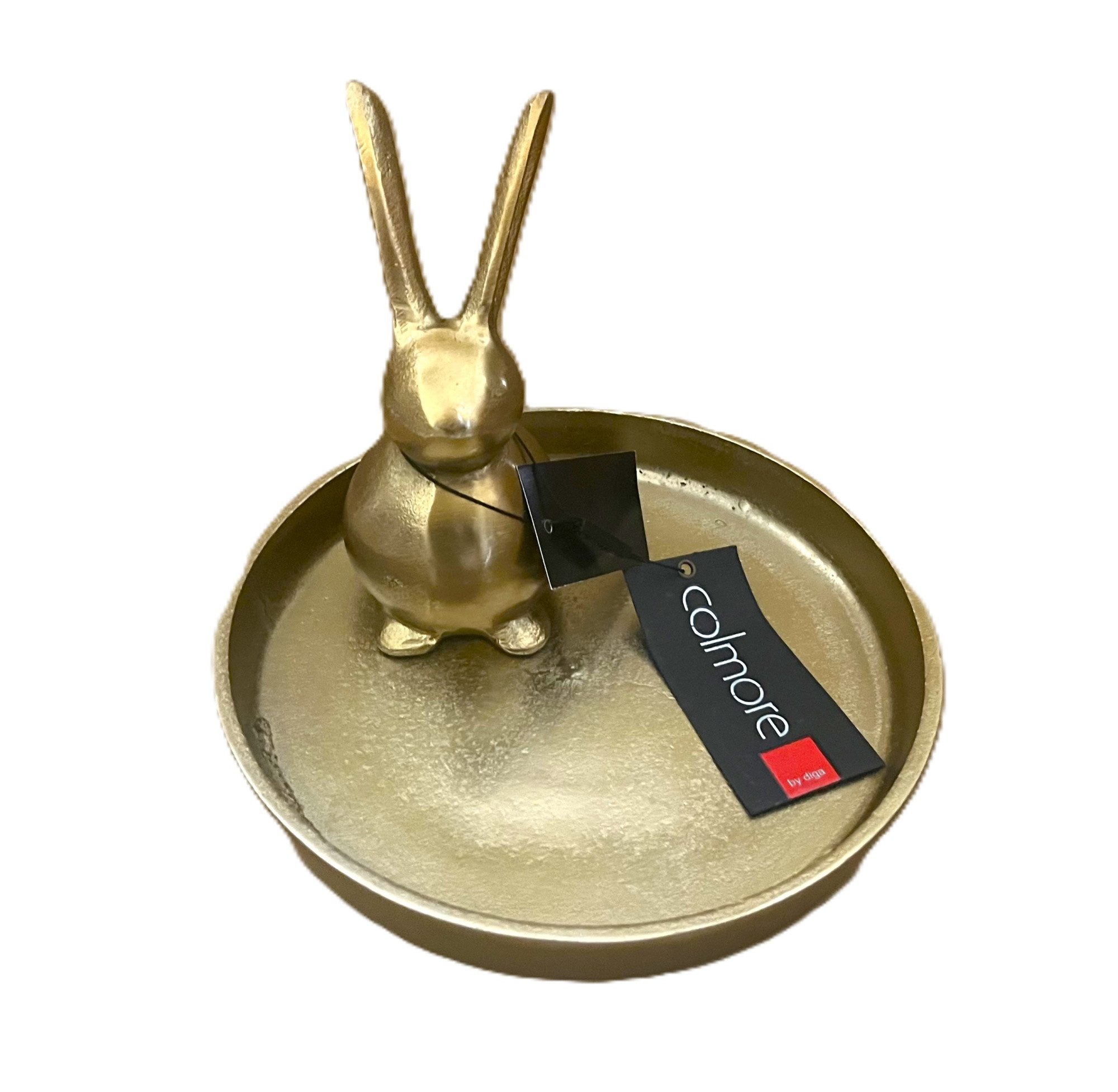 colmore Osterhase Deko Hase mit Schale in Goldfarben Modern 22 cm (2 St)