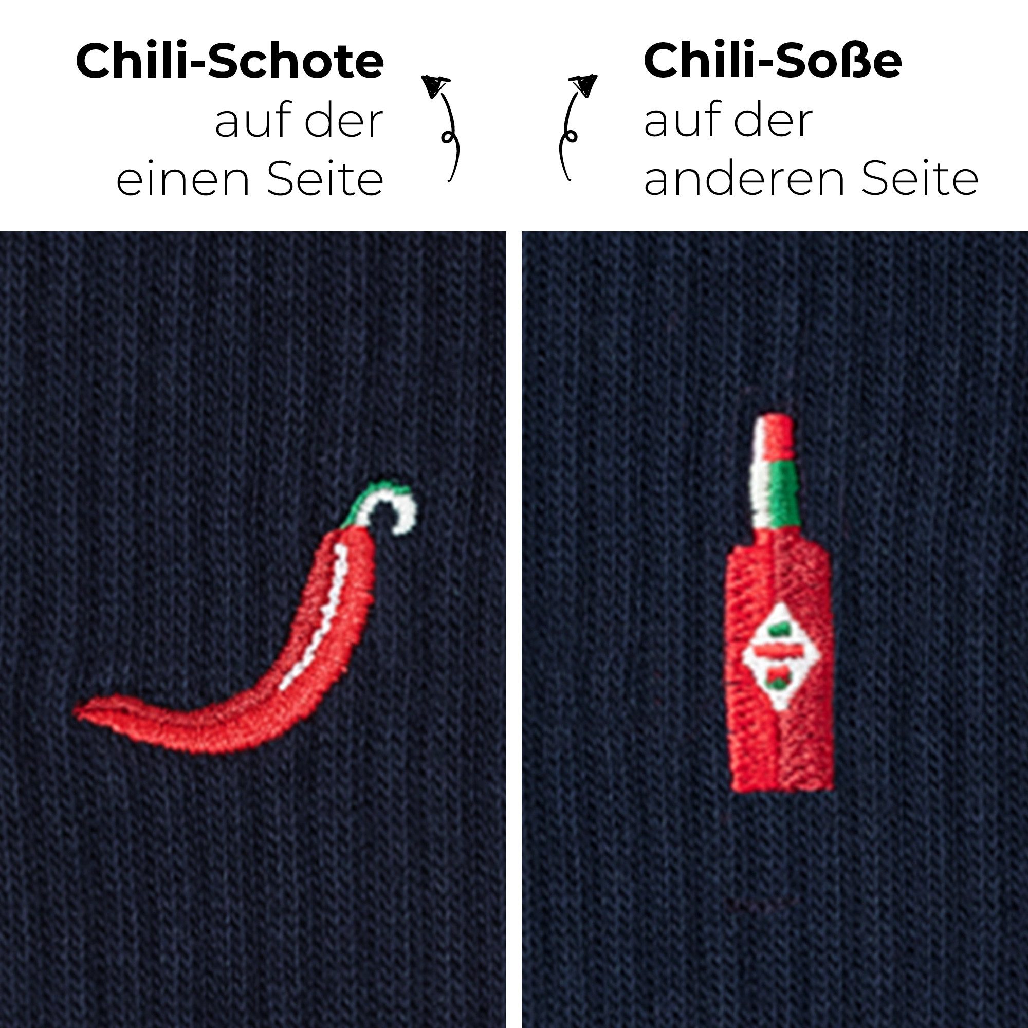 von Jungfeld Tennissocken Mix & Match Tennis Socken-Set Bio-Baumwolle 35-46 (2-Paar, 2er-Pack) Lange Sportsocken mit Stickmotiv aus Bio-Baumwolle