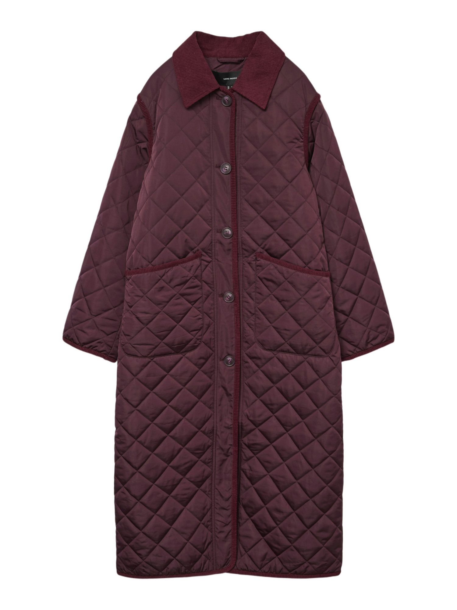 Vero Moda Partykleid braun,Outdoor,Polyester,Unifarben,Umlegekragen,Lang,Regular Fit