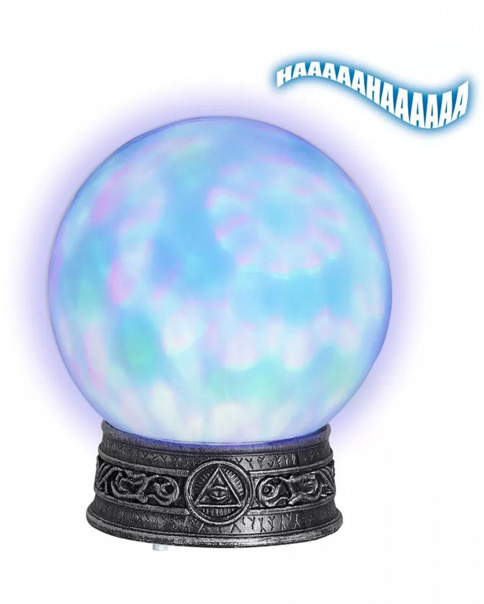 Kristallkugel mit Dekofigur Scary Kaleidoskop Horror-Shop Lichteffekt &