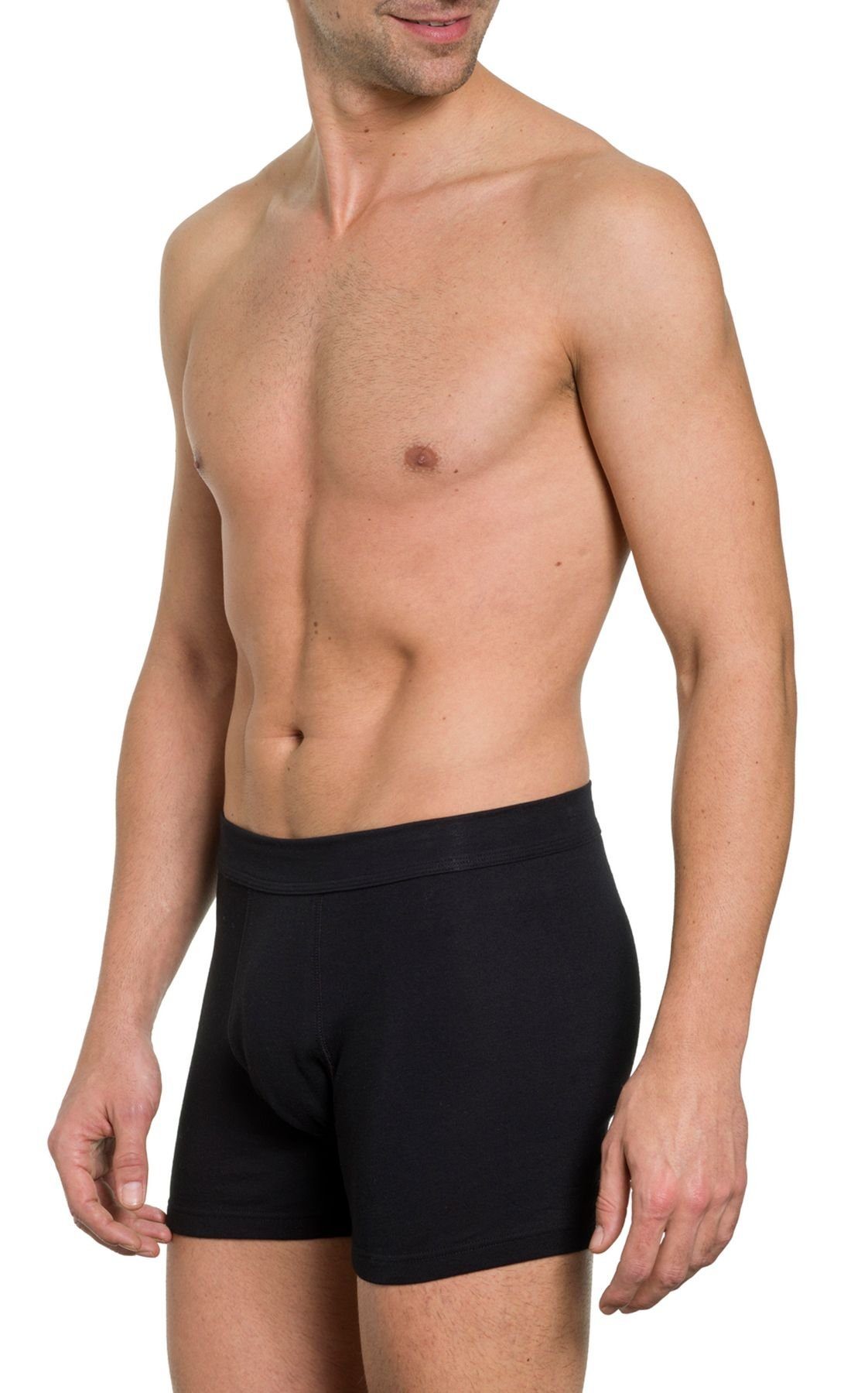 HAASIS Bodywear strapazierfähig Retro (Packung, 77302413-schwarz formbeständig, 3er 3-St., Herren 1919 Optimale Pants pflegeleicht, Pack) Pants Passform