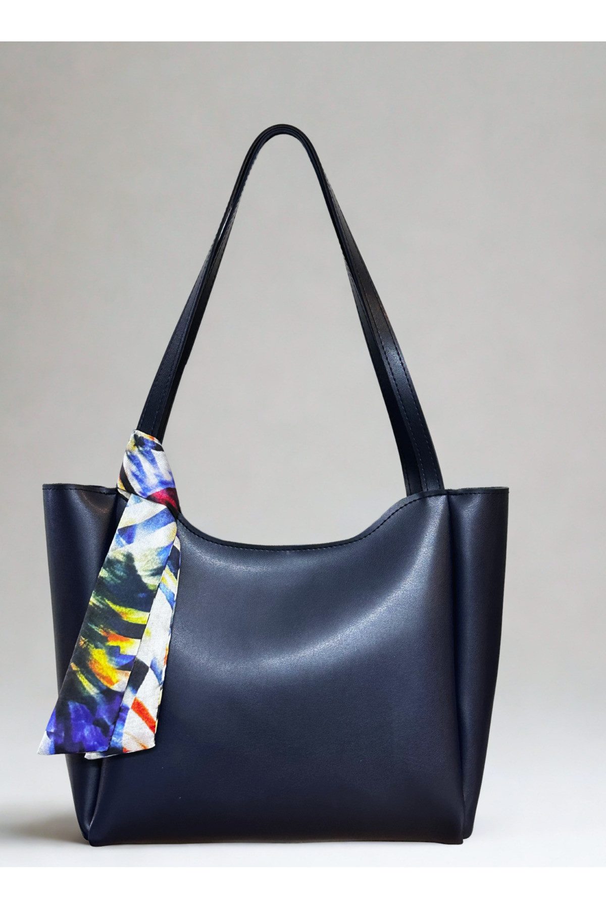 FULAR&BAGS Abendtasche Marineblauer Großer Studenten-Shopper