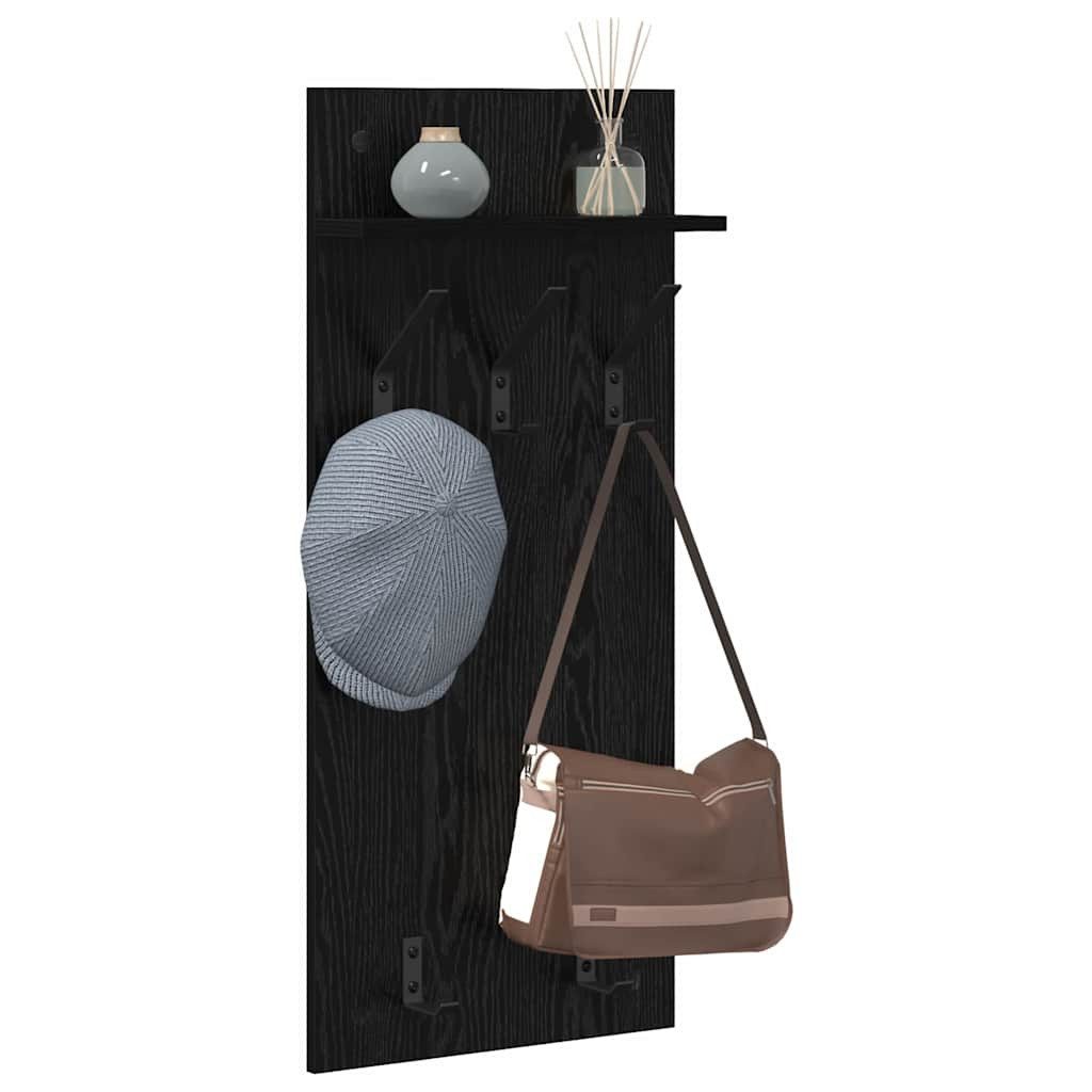 vidaXL Regal Wandmontierter Kleiderständer Schwarze Eiche günstig online kaufen