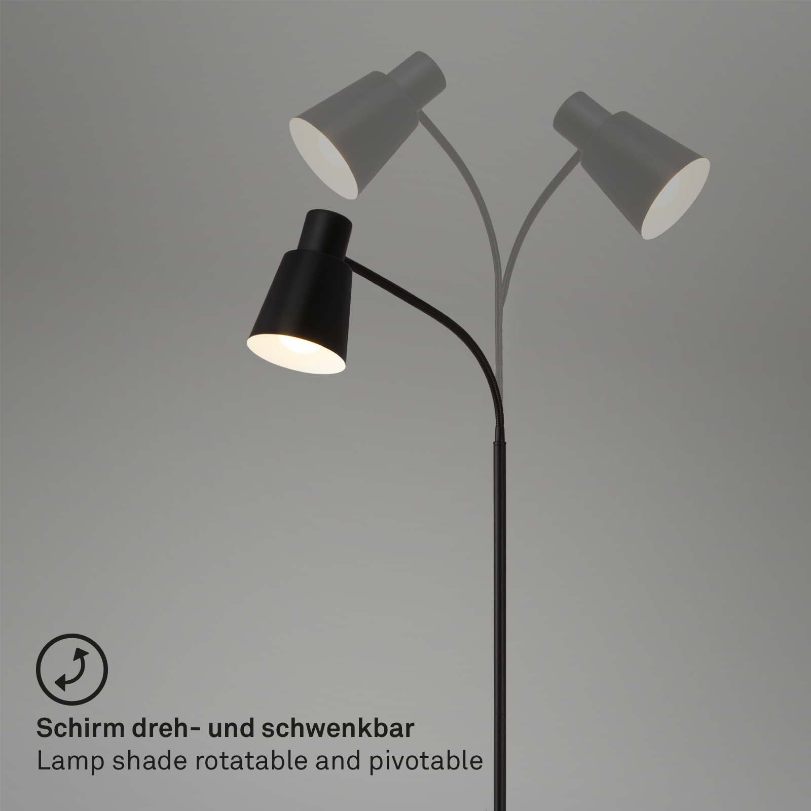 LED Stehlampe Leuchten 12 10W, 1 x max. wechselbar, cm 1474015, E27 exkl. IP44, Badezimmer, weiß, Briloner