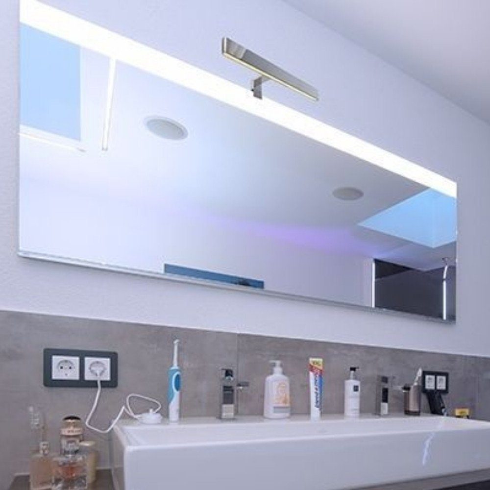 Deko-Light Spiegelleuchte LED Klemmleuchte Spiegel in Chrom 12W 550lm IP44  512mm, keine Angabe, Leuchtmittel enthalten: Ja, fest verbaut, LED,  warmweiss, Badezimmerlampen, Badleuchte, Lampen für das Badezimmer
