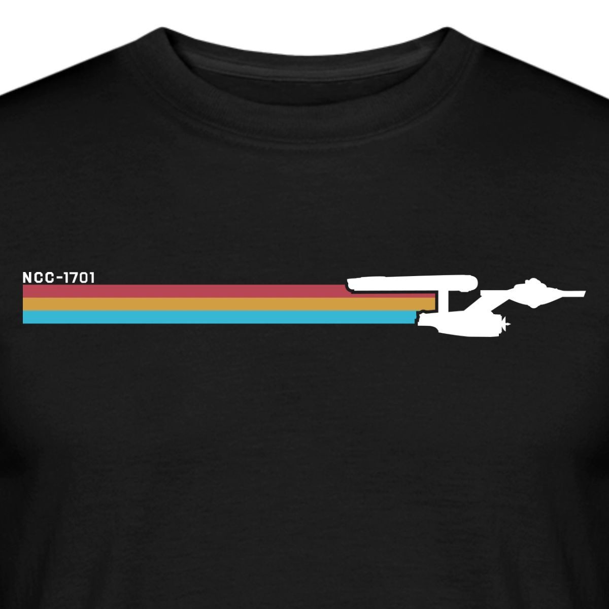 Spreadshirt T-Shirt Star Trek The Original Series NCC-1701 Regenbogen Männer T-Shirt (1-tlg)