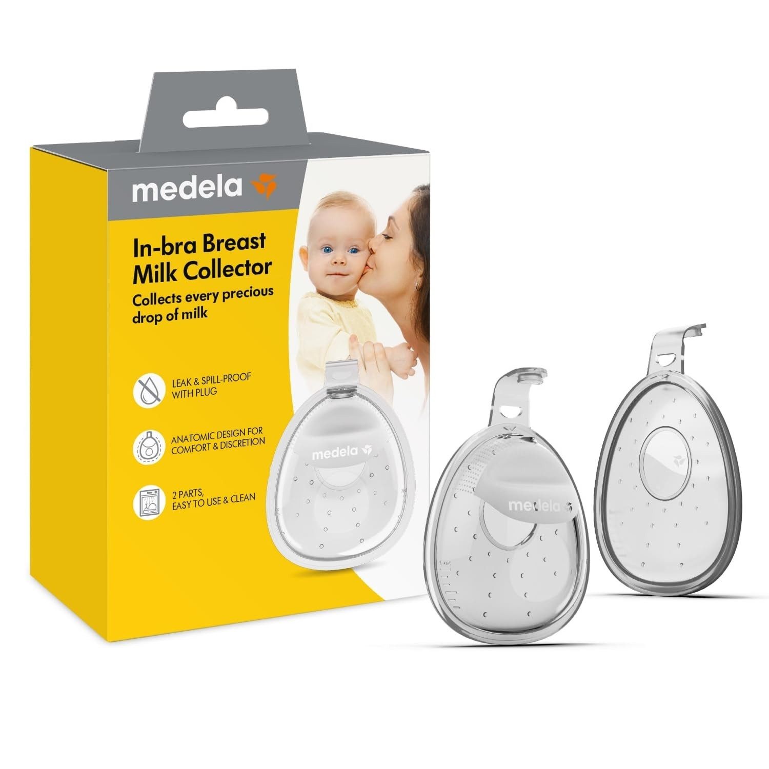 MEDELA Milchpumpe Zubehör-Set Milchauffangschalen Muttermilchsammler auslaufsicher BPA-frei 30ml