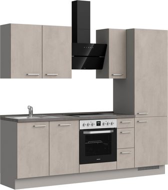 nobilia® Küchenzeile "Riva premium", vormontiert, Ausrichtung wählbar, Breite 240 cm, ohne E-Geräte