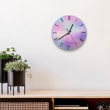 DEQORI Wanduhr 'Milchglas vor Pastell' (Glas Glasuhr modern Wand Uhr Design Küchenuhr)