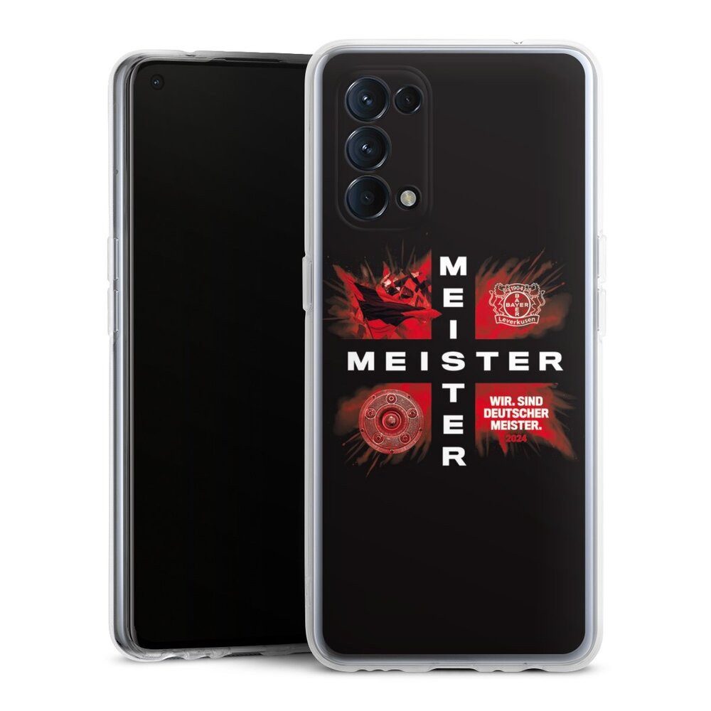 DeinDesign Handyhülle Bayer 04 Leverkusen Meister Offizielles Lizenzprodukt, Oppo Find X3 lite Silikon Hülle Bumper Case Handy Schutzhülle