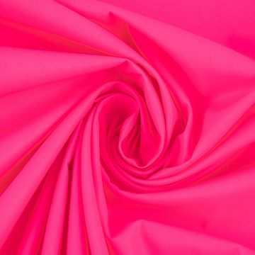 SCHÖNER LEBEN. Stoff Bekleidungsstoff Polyester wasserabweisend reflektierend uni neon pink, reflektierend