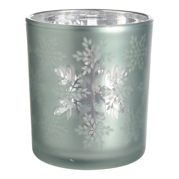 Depot Teelichthalter Teelichtglas Snowflakes (Packung 1 Stück Teelichtglas)
