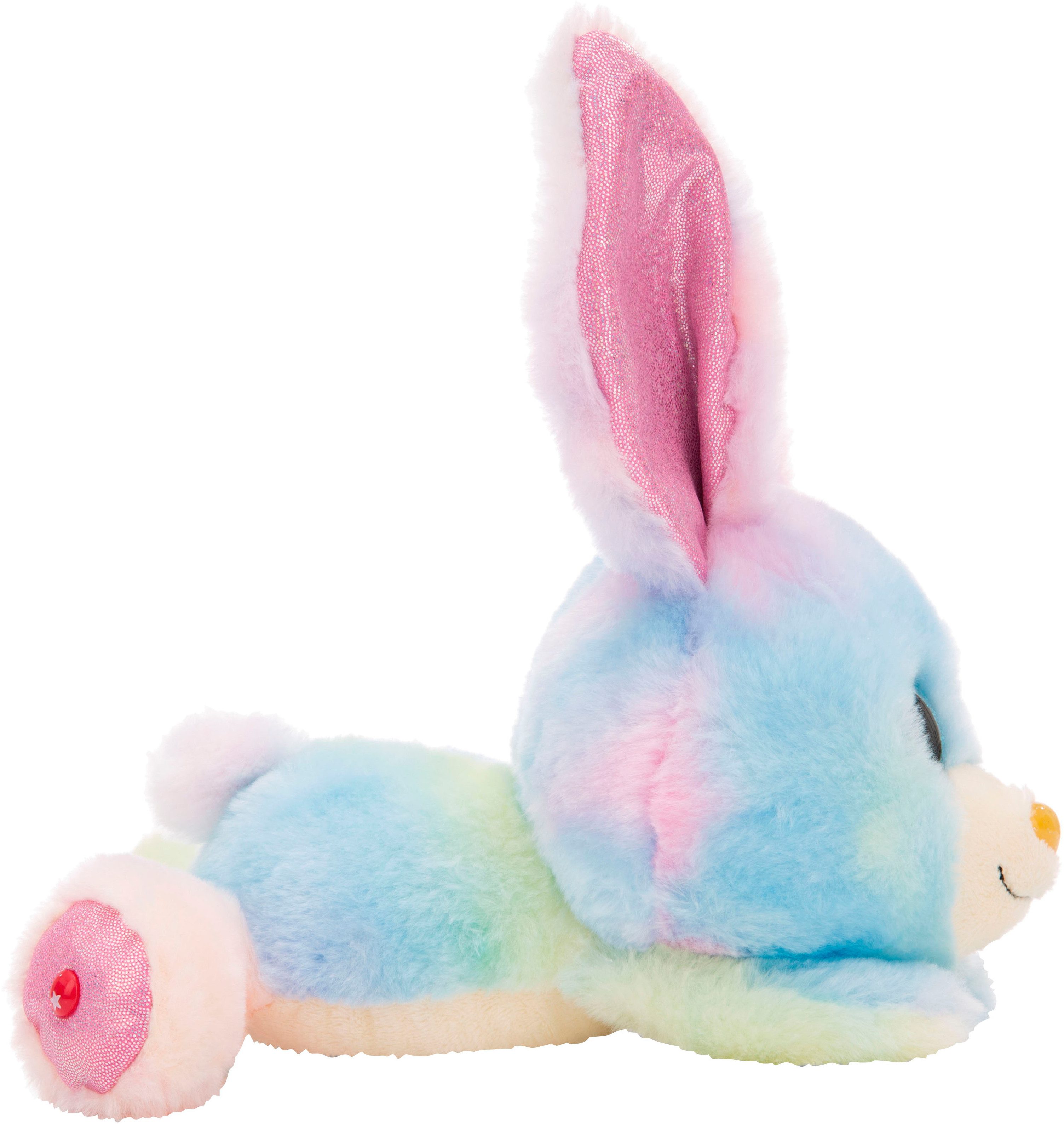 Nici Kuscheltier Glubschis, Hase Rainbow Candy, 25 cm liegend