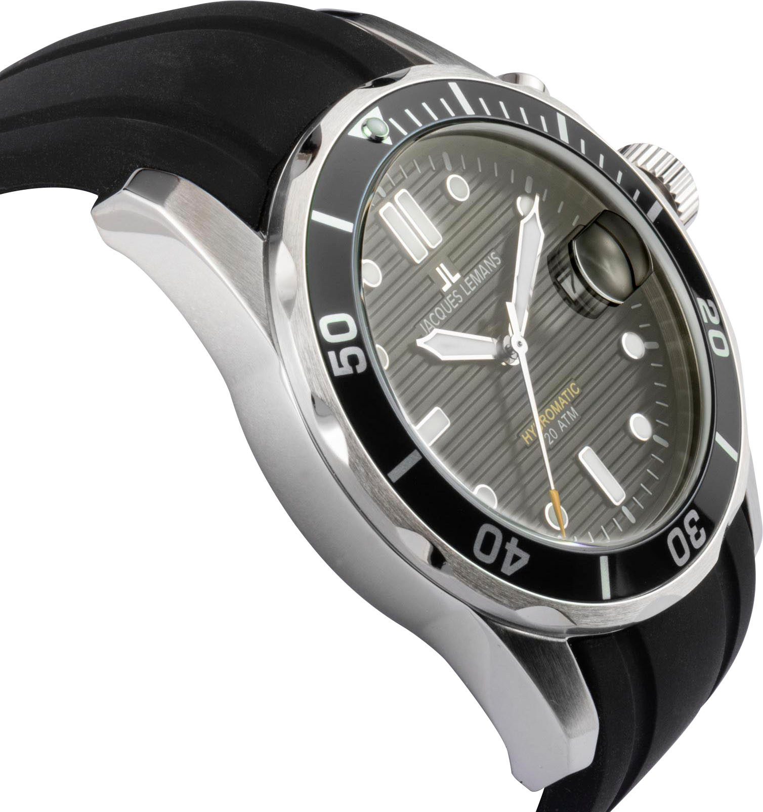 Jacques Lemans Kineticuhr Hybromatic 1-2170A, Armbanduhr, Herrenuhr, Siliko günstig online kaufen