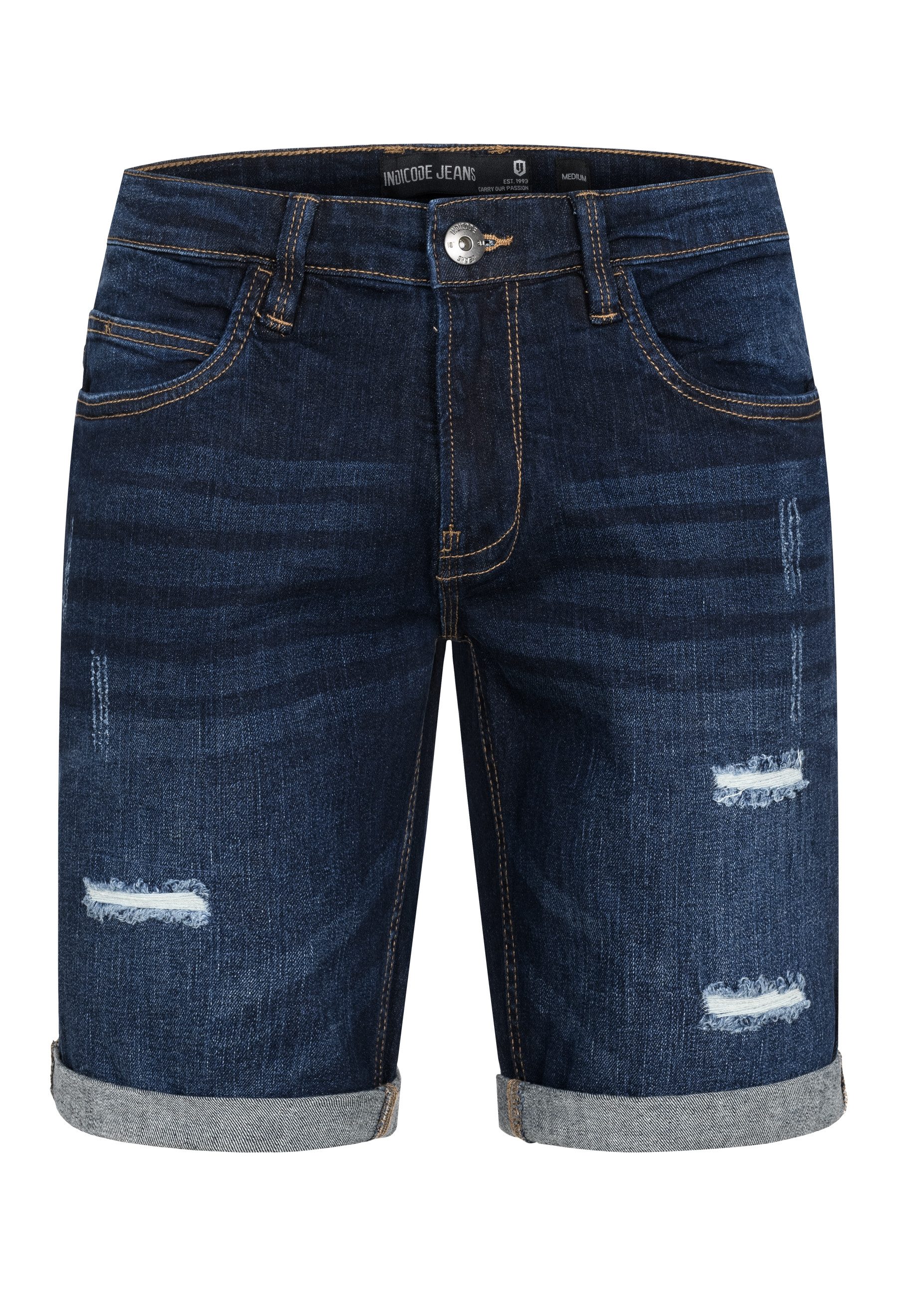 INDICODE Jeansshorts Herren Caden Jeans Shorts Herrenshorts mit 5 Taschen, Denimstyle – Bild 2 von 5
