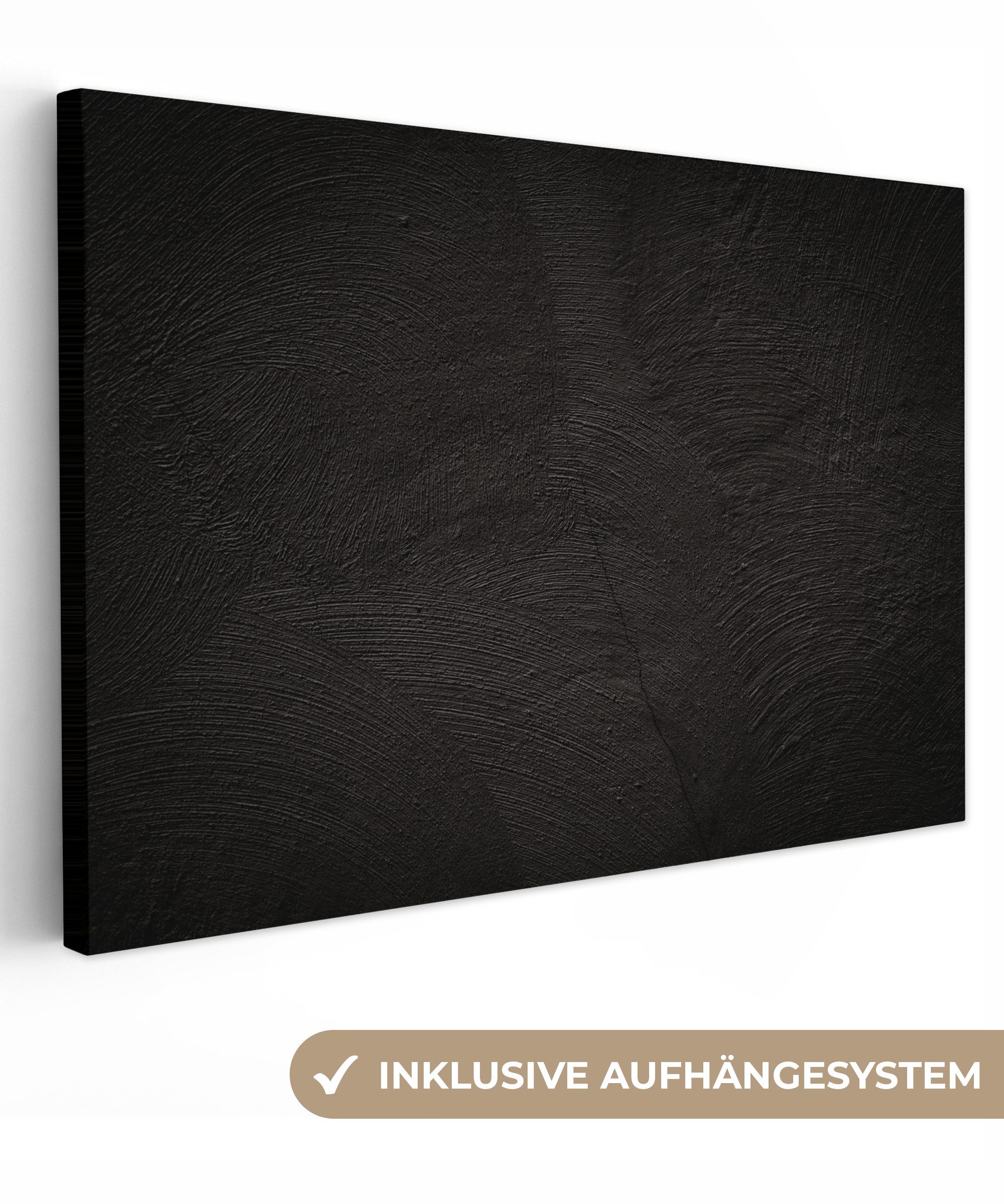 OneMillionCanvasses® Leinwandbild Konkreter Druck - Industriell - Schwarz, günstig online kaufen