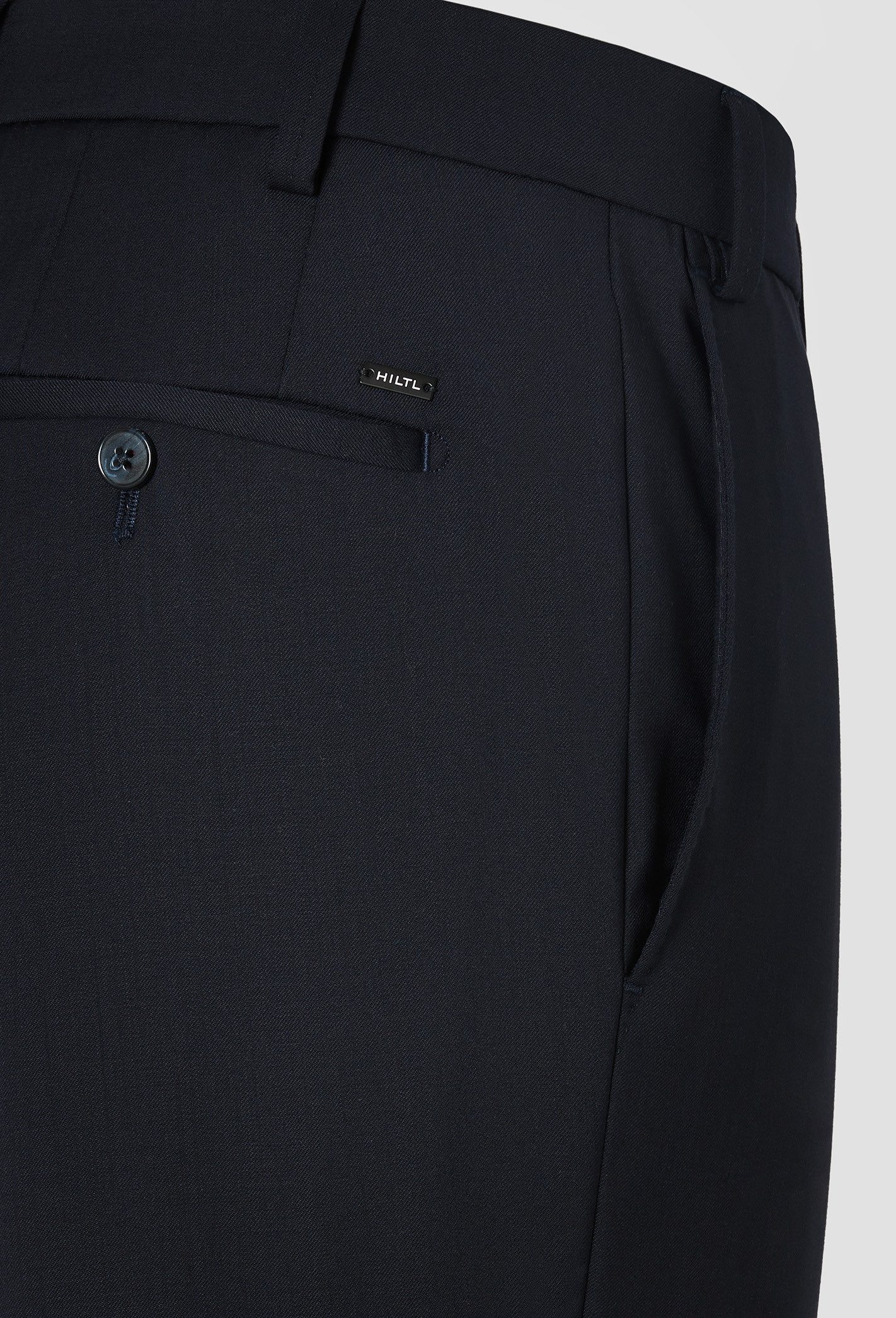 Hiltl Anzughose Piacenza I Wollhose Herren Regular Fit Schurwolle, marineblau, 26 Premium Anzughose aus Schurwolle, Business Hose für Büro und Events
