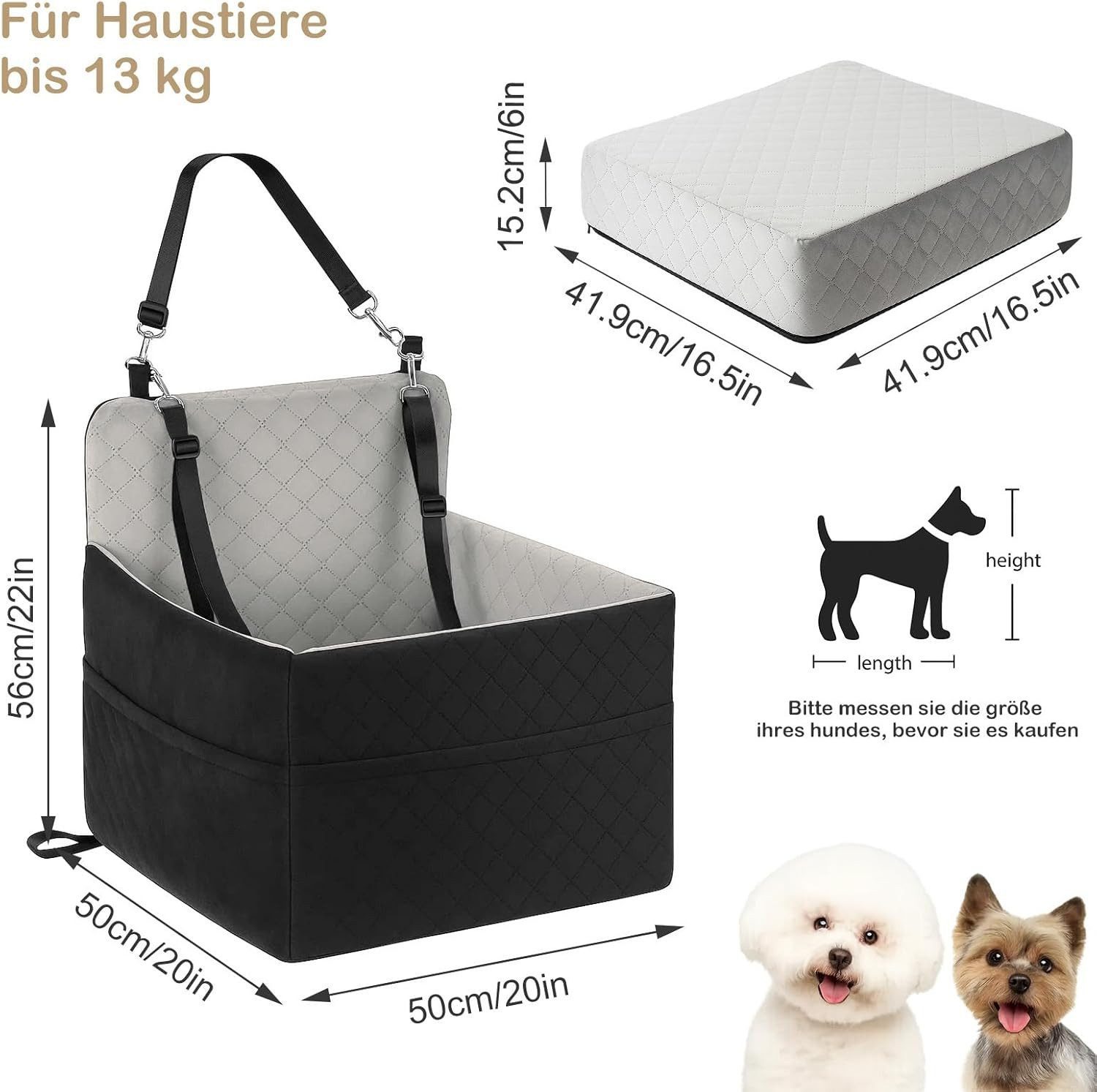Youyijia Hunde-Autositz Autositzschutz Hunde Autositz für Große&Mittlere Hundeautositz