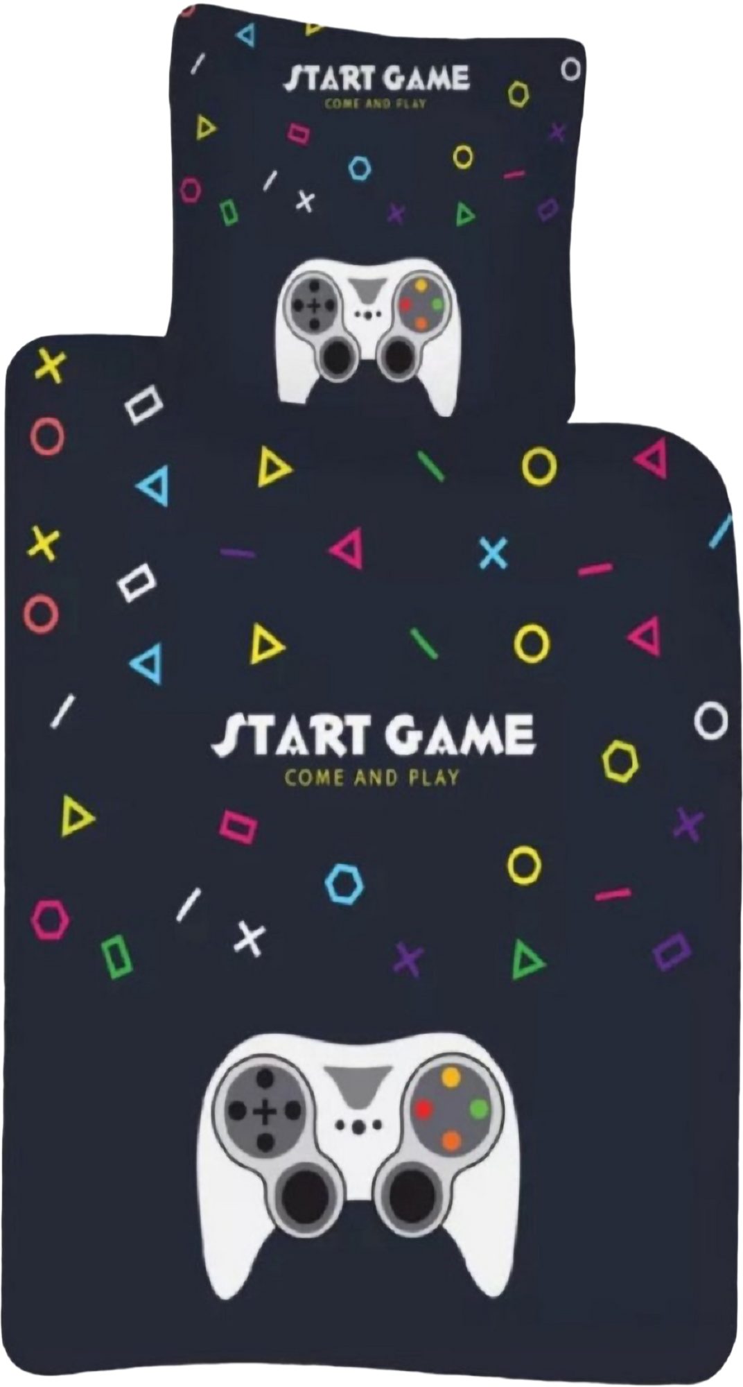 BrandMac Kinderbettwäsche Bettwäsche Set Start Game 2 tlg.135x200 cm (80x80 cm), 1 teilig, Langlebig