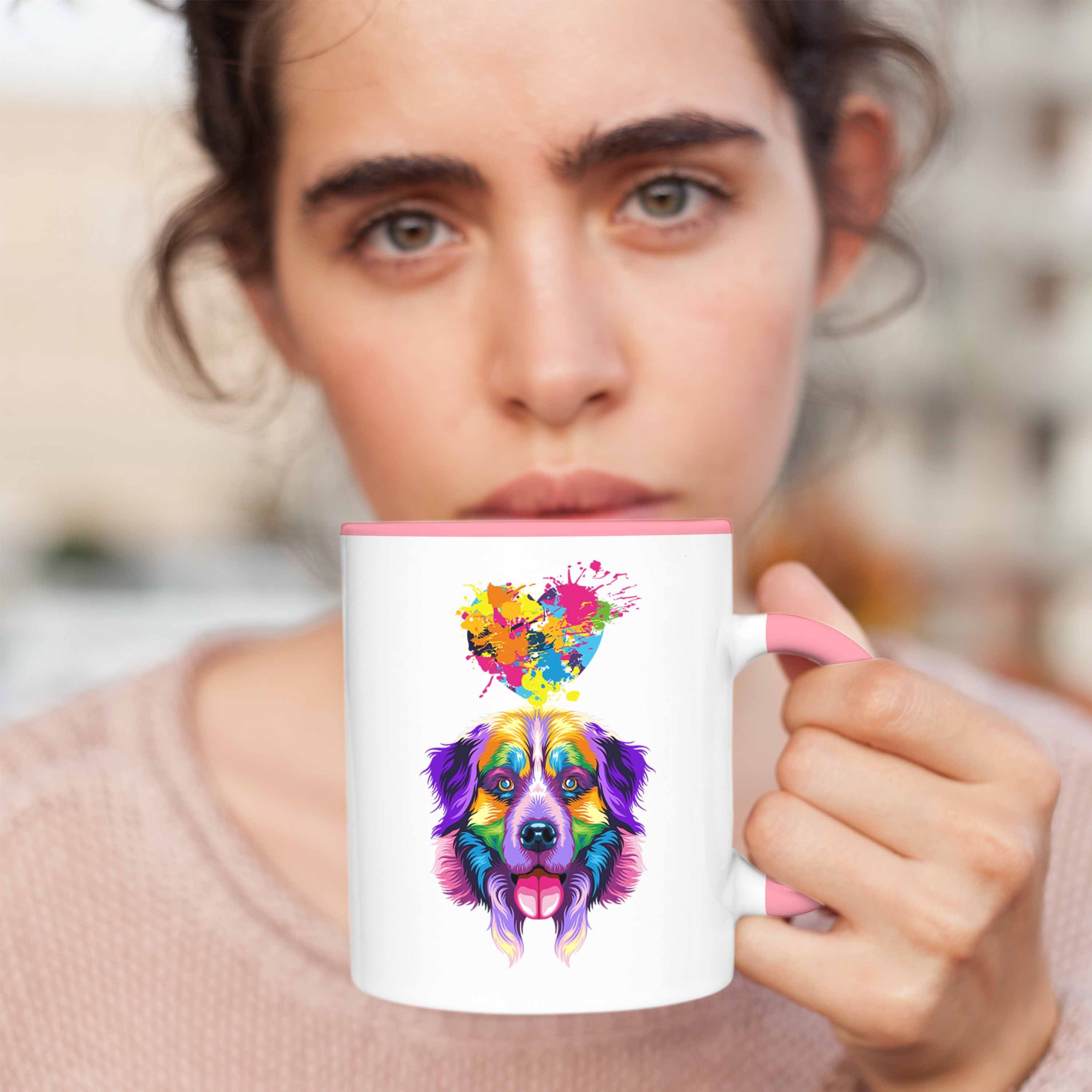 Collie Spruch Rosa Herz Tasse Geschenk Gesch Besitzer Trendation Farbe Lustiger Border Tasse