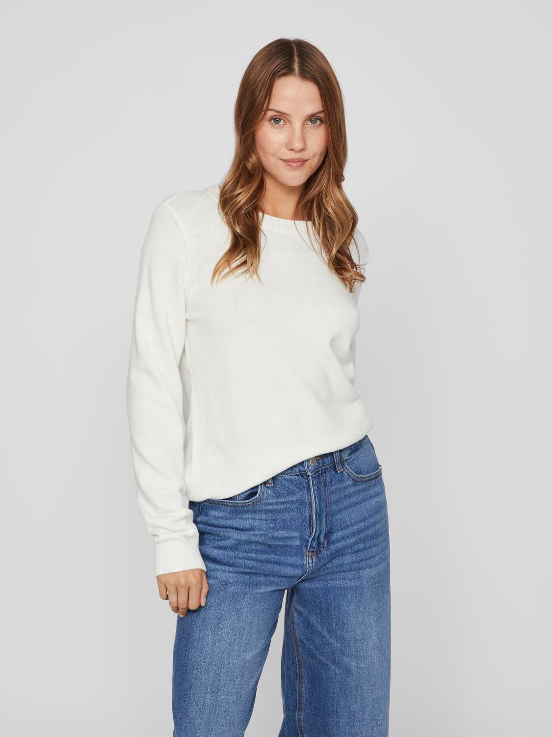 Vila Rundhalspullover VIRIL O-NECK L/S KNIT TOP - NOOS