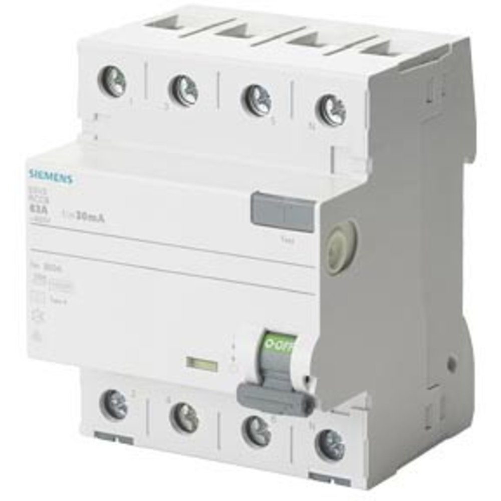 Sicherheitsrelais Siemens 5SV33443 5SV3344-3 FI-Schutzschalter F 40 A 0.03 A 400 V