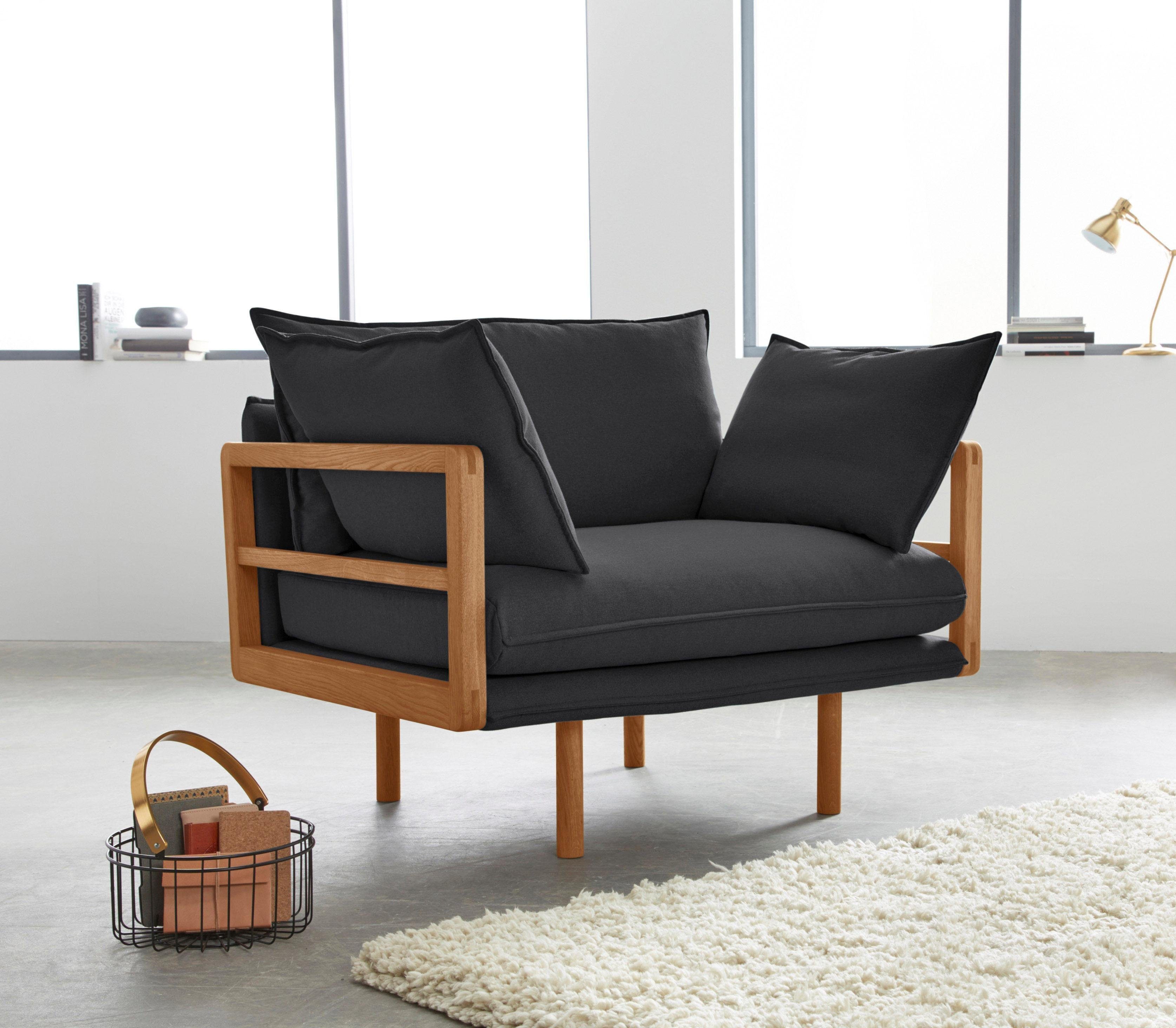 Andas Loveseat Purple Mit Eichen Gestell In Aussergewohnlichem Design Online Kaufen Otto