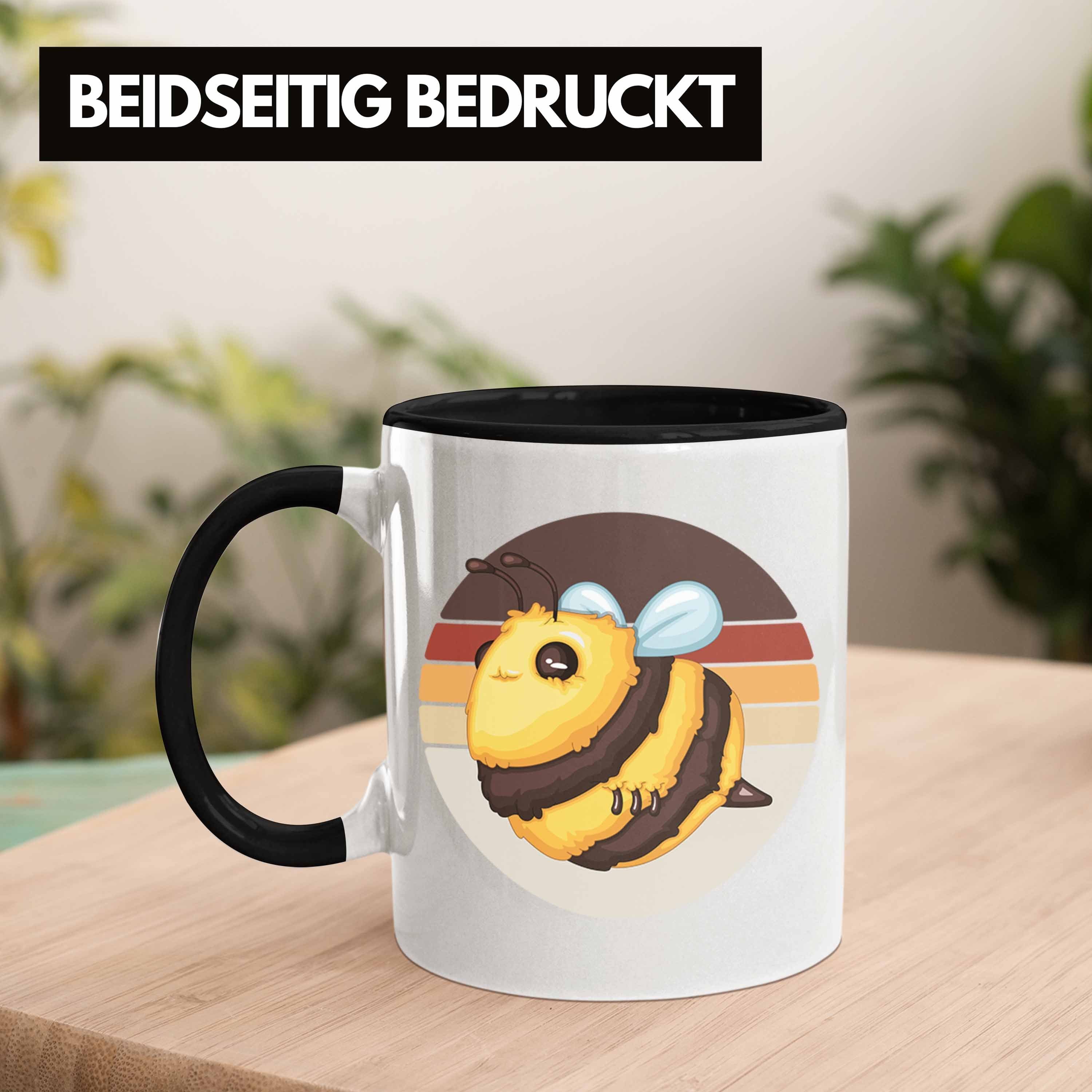 Hummel Schwarz Grafik Geschenkidee Imker Tasse Bienen Züchter Geschenk Trendation Tasse
