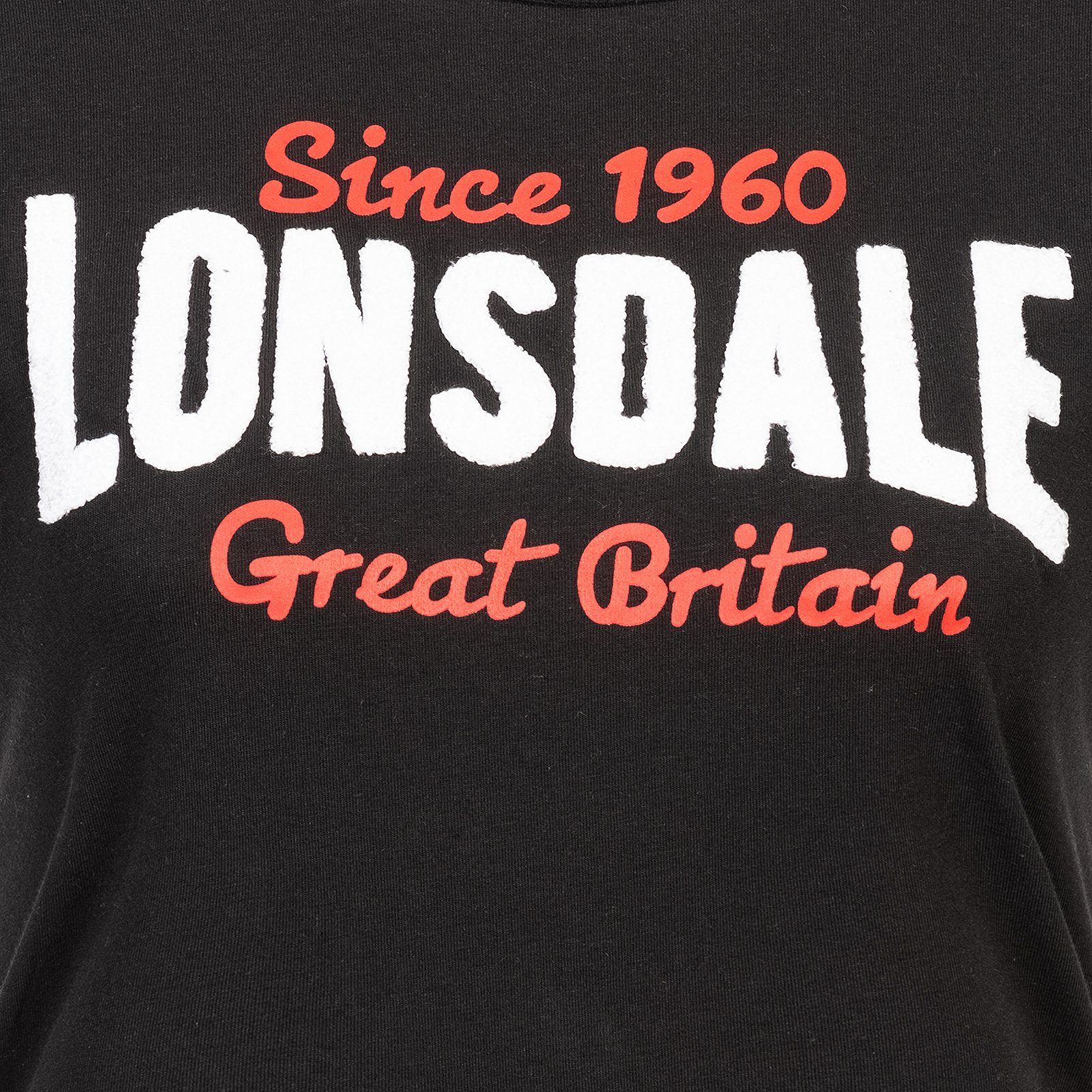 Lonsdale T-Shirt CREGGAN Black/Red/White