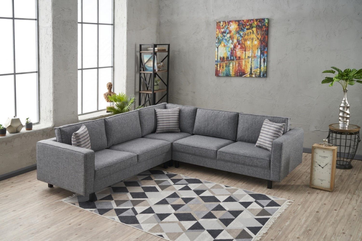 Myhomelando Ecksofa Kale Linen, mit losen Rückenkissen