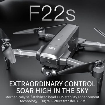 Teeggi SJRC F22S PRO Drohne mit Kamera Laser Hindernis Vermeidung Drohne (3840*2160, 30fps, 3,5 km Flugdistanz, 35 Minuten Flugzeit, GPS Intelligente Rückkehr)
