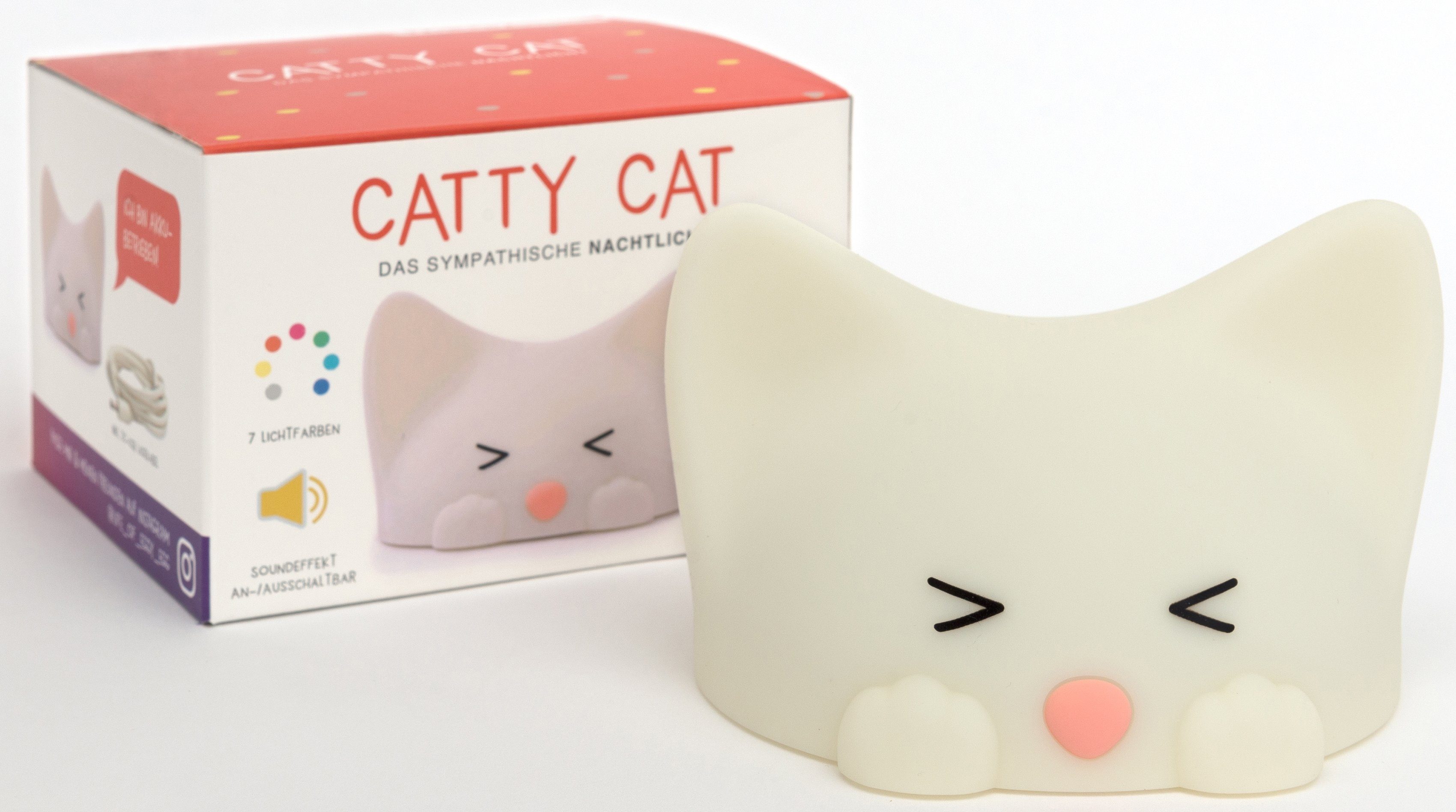 niermann LED Nachtlicht Catty Cat, Kinderlampe, LED fest integriert, Kinderzimmer