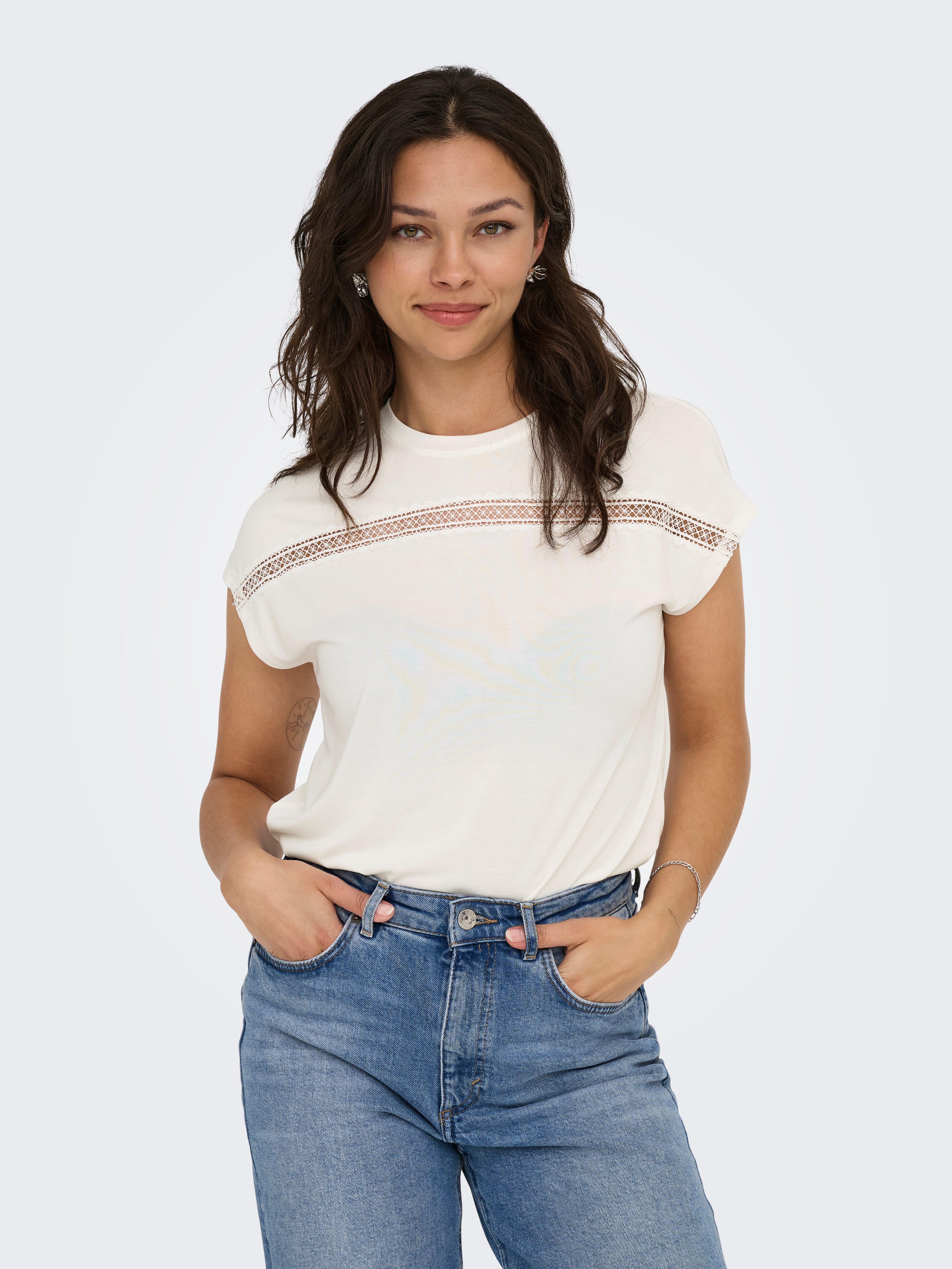 ONLY Kurzarmshirt ONLFREE LIFE BATSLEEVE O-NECK MIX TOPJRS günstig online kaufen