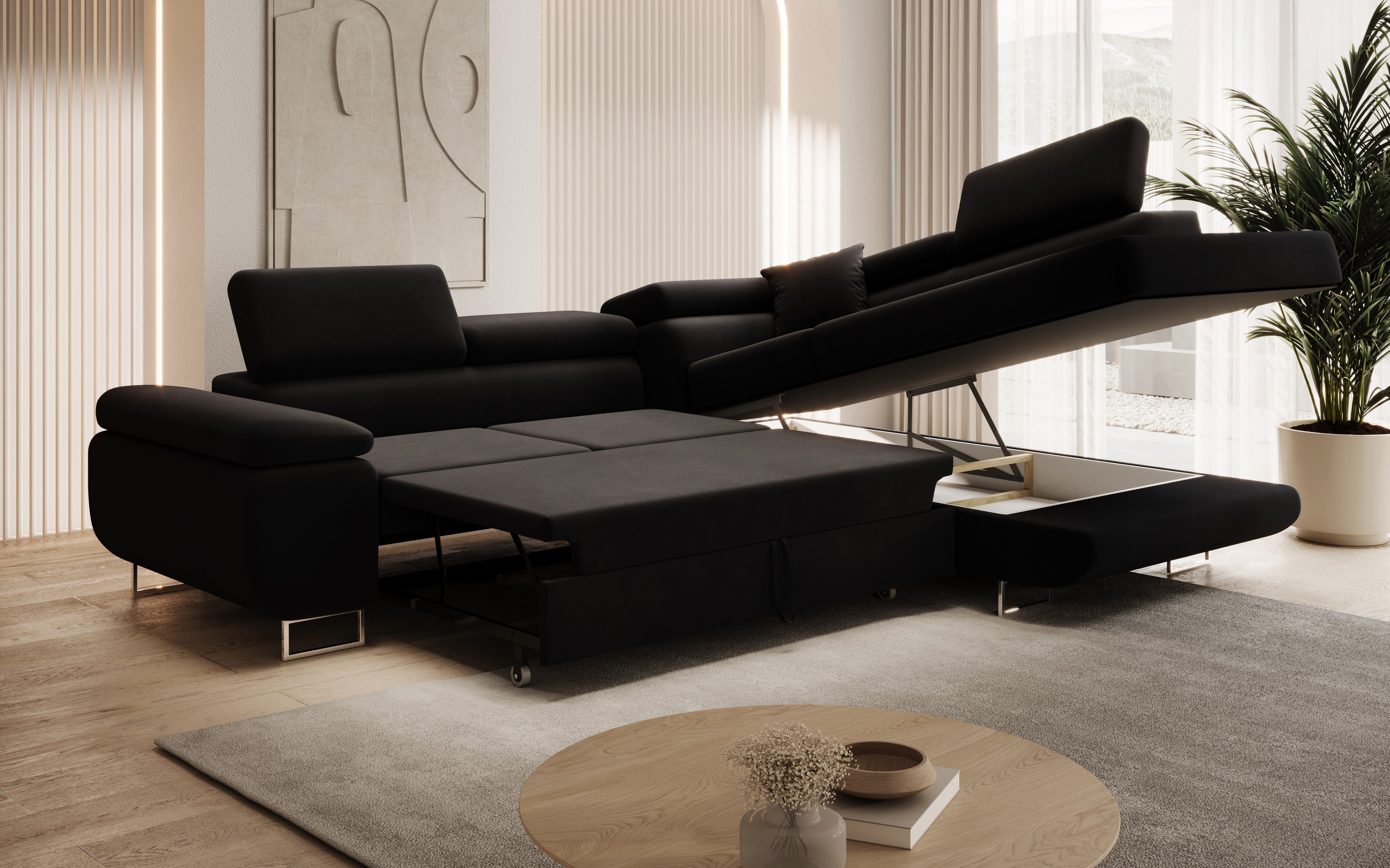 Luxusbetten24 Schlafsofa Designer Sofa Aston Samt, günstig online kaufen