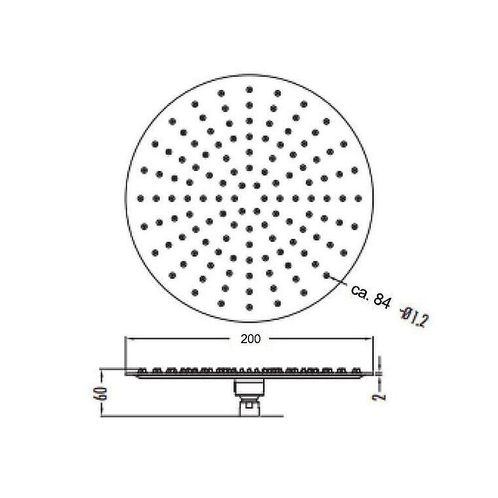 Aloni Kopfbrause SH3020B, (einzel, 1-tlg), Aloni günstig online kaufen