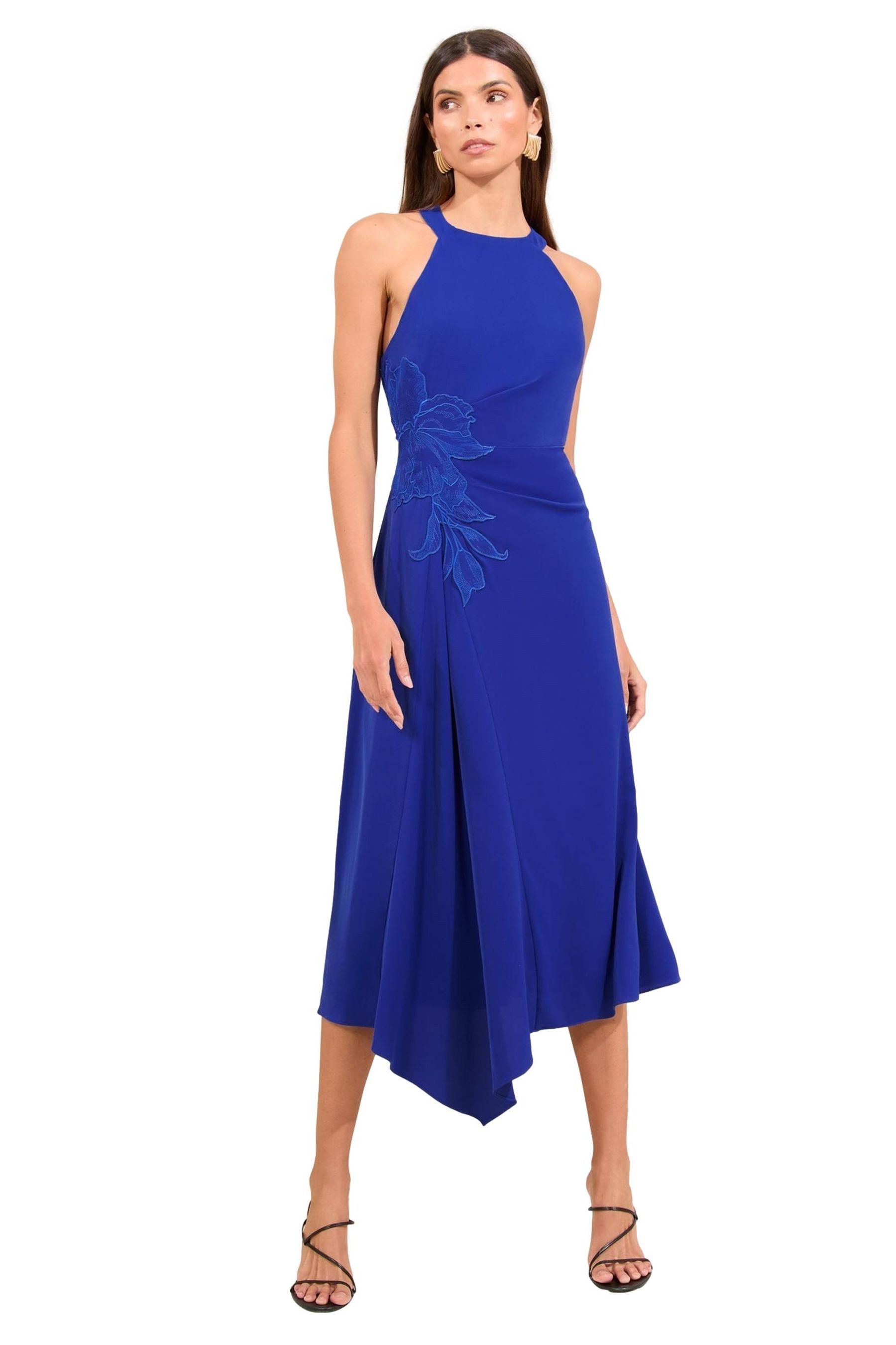 Midikleid Lipsy Midikleid mit Blumenbesatz, Petite