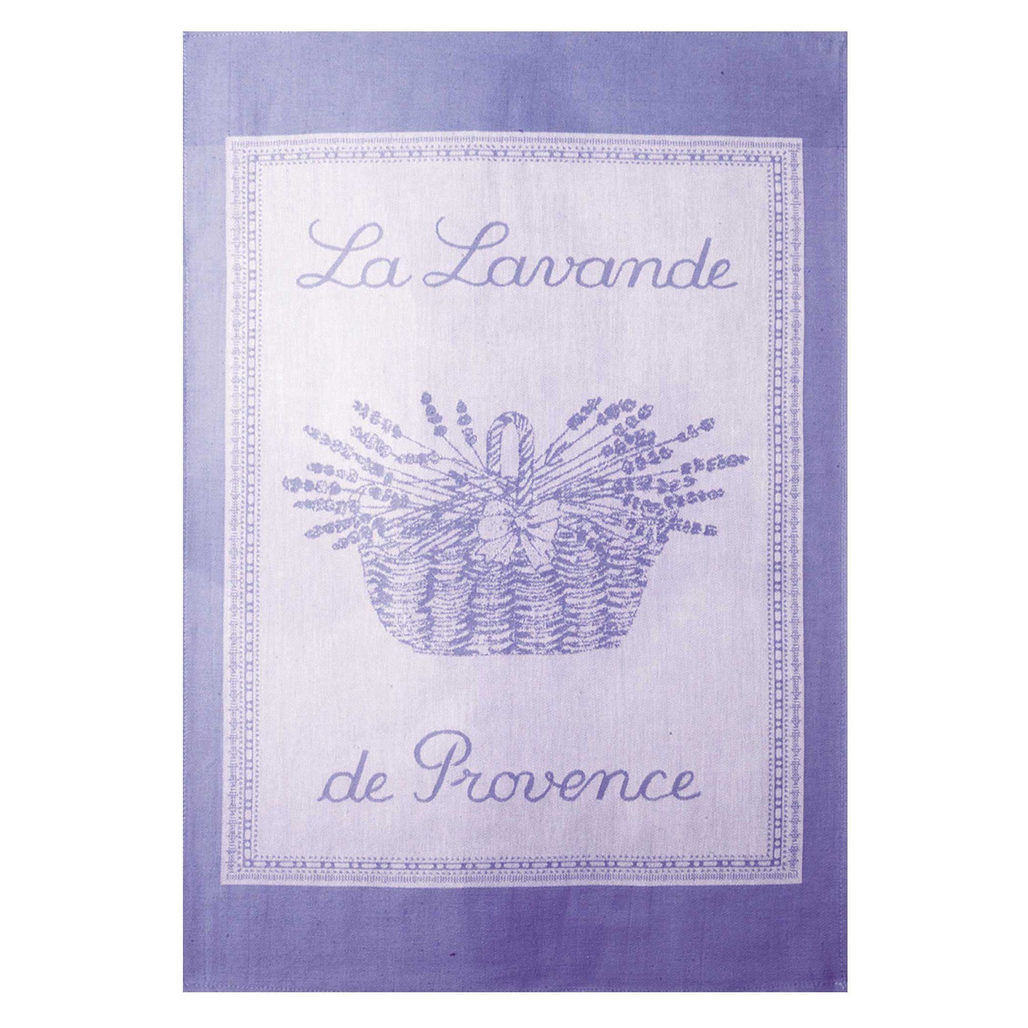Coucke Geschirrtuch provencaux, (Set, 1-tlg), provencaux lavande lavande, ca. 50 x 75 cm, Jacquard, 100% Jacquard-Baumwolle, Premium Qualität