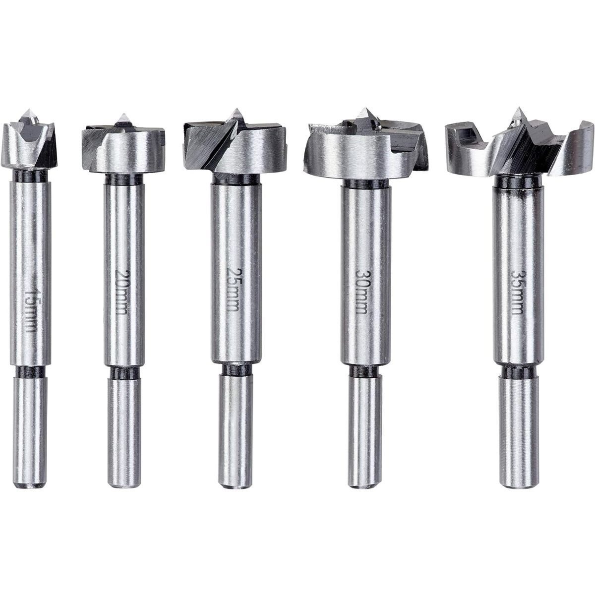 kwb Bohrer- und Bit-Set kwb Forstner-Bohrer-Set, 5-teilig für Holz 15 - 35 mm mit abgedrehtem, kwb Forstner-Bohrer-Set, 5-teilig für Holz 15 - 35 mm mit abgedrehtem