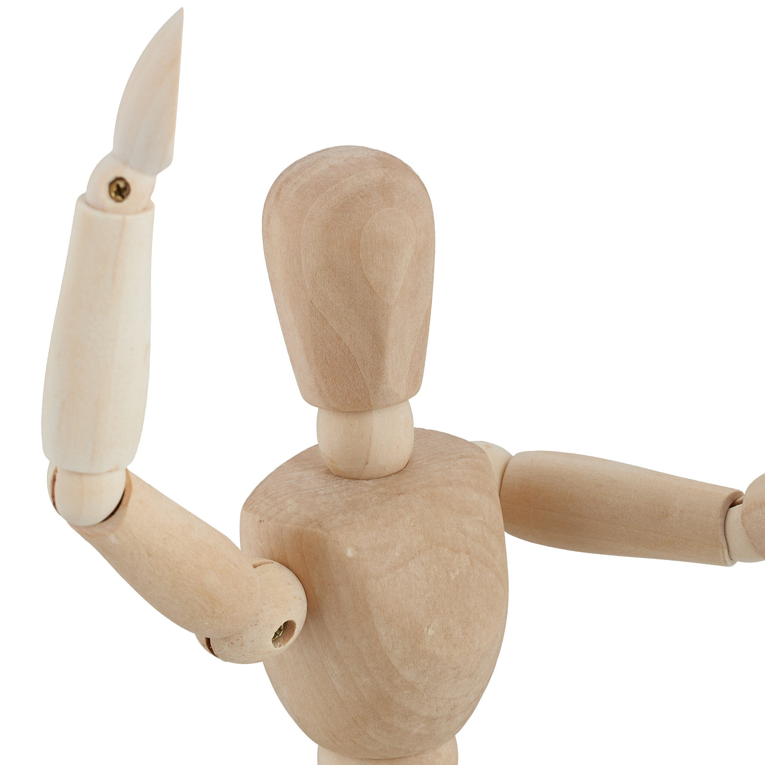 relaxdays Malvorlage 2er Set Gliederpuppe 30 cm