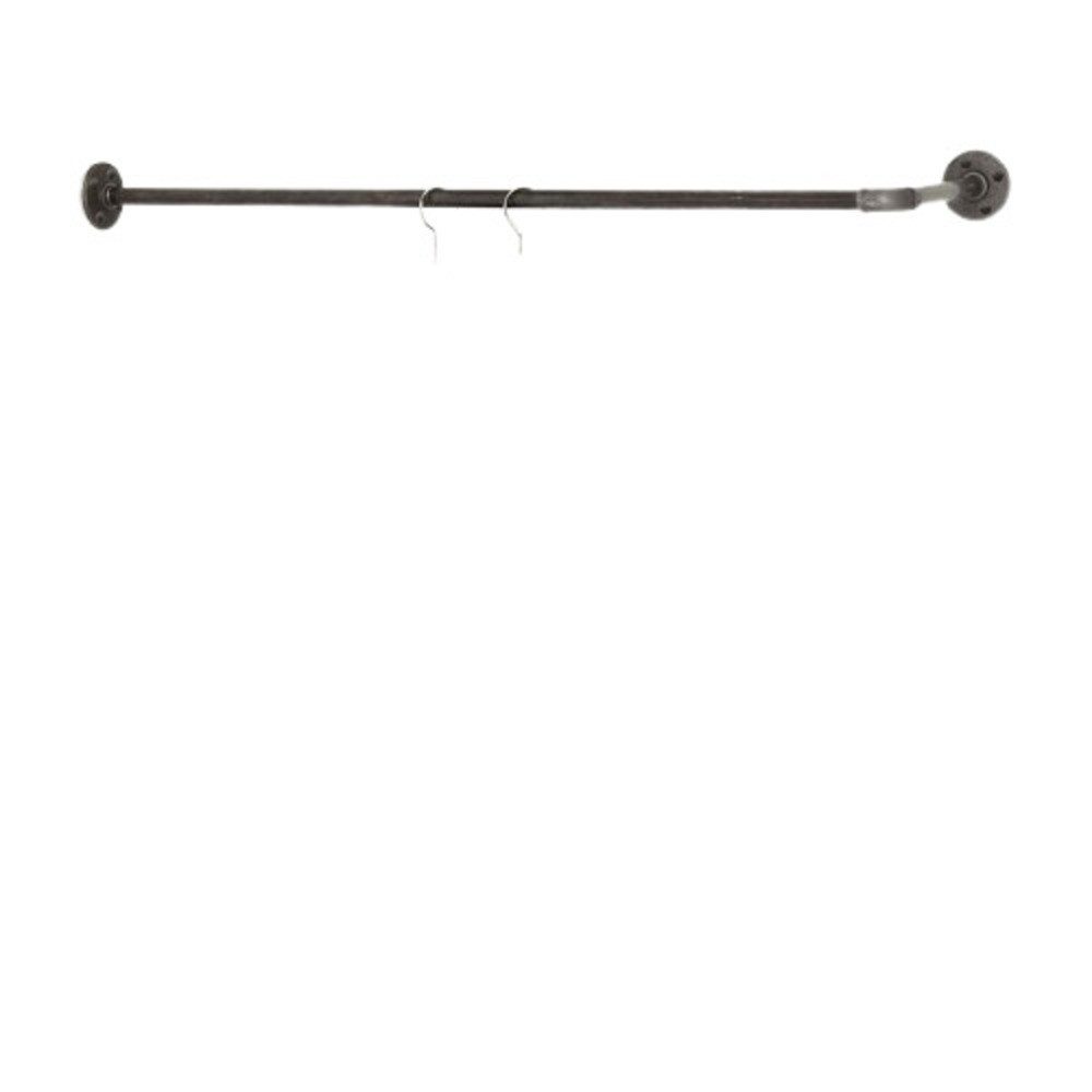 various - Industrial Design Möbel Kleiderstange Kleiderstange um die Ecke HANGIN THREE, Wasserrohr schwarz, Div. Höhen und Tiefen