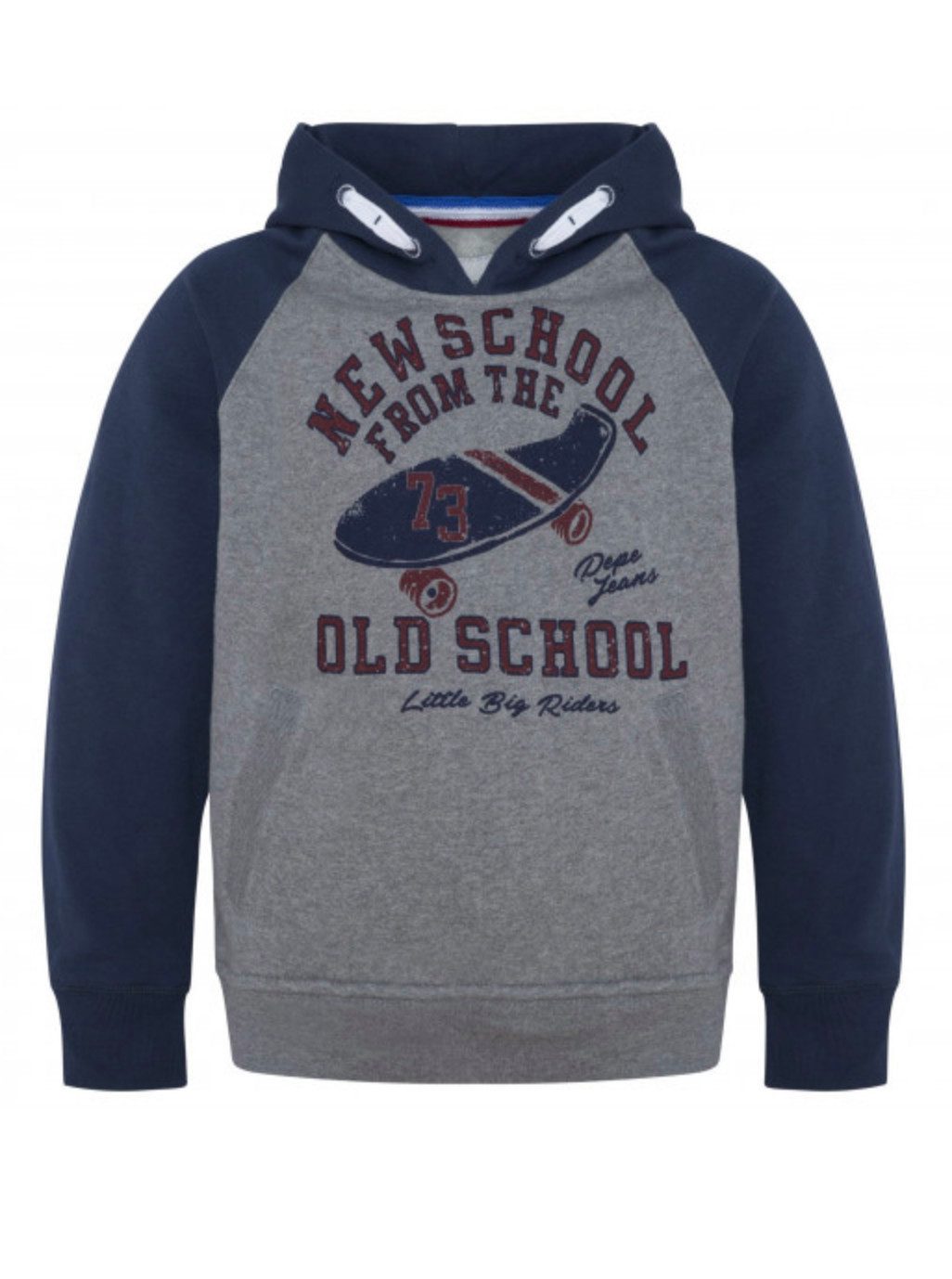 Pepe Jeans Hoodie Hoodie mit Print aus Baumwolle, innen angeraut