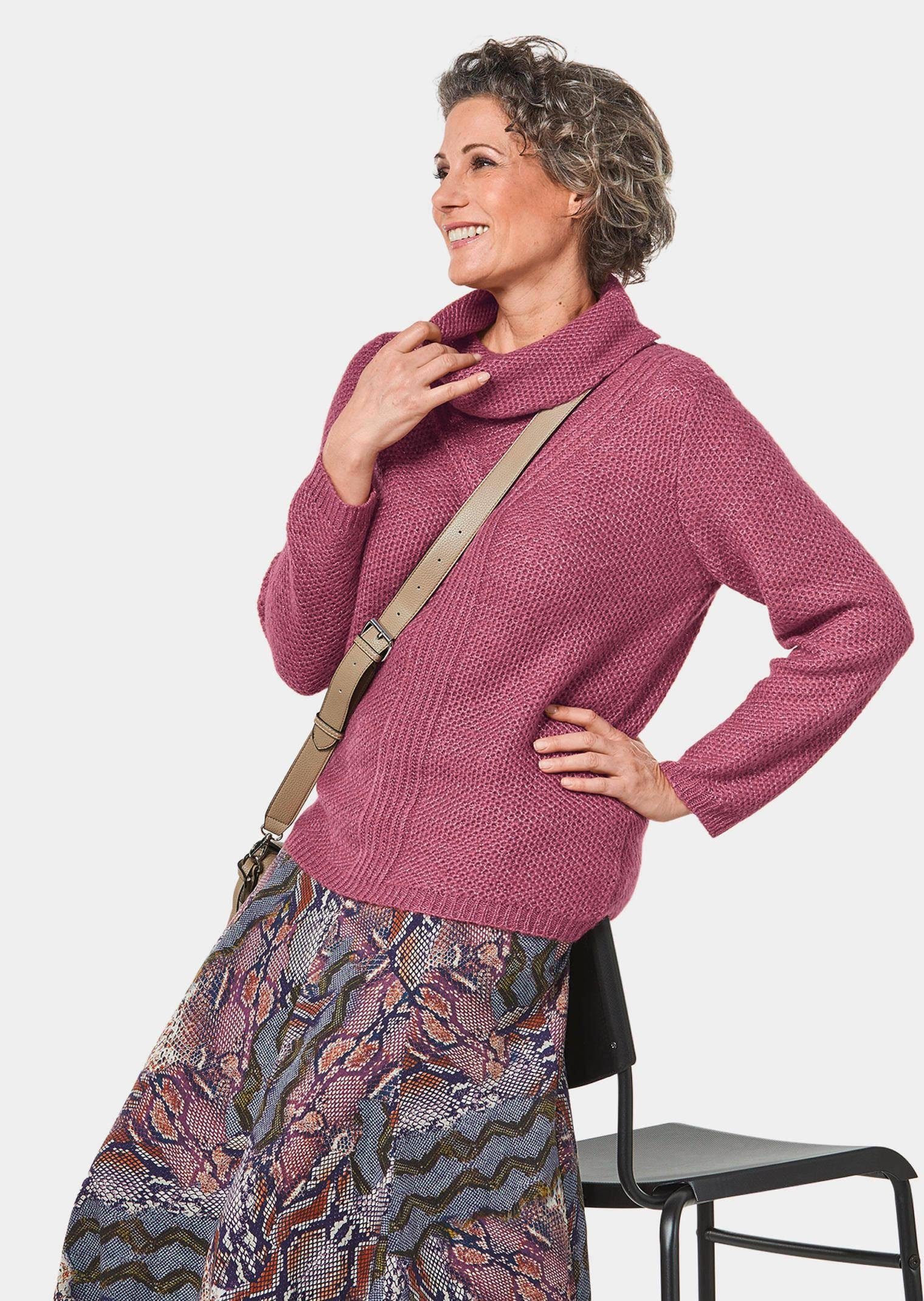 GOLDNER Strickpullover Strickpullover mit interessanter Struktur und Glitzergarn