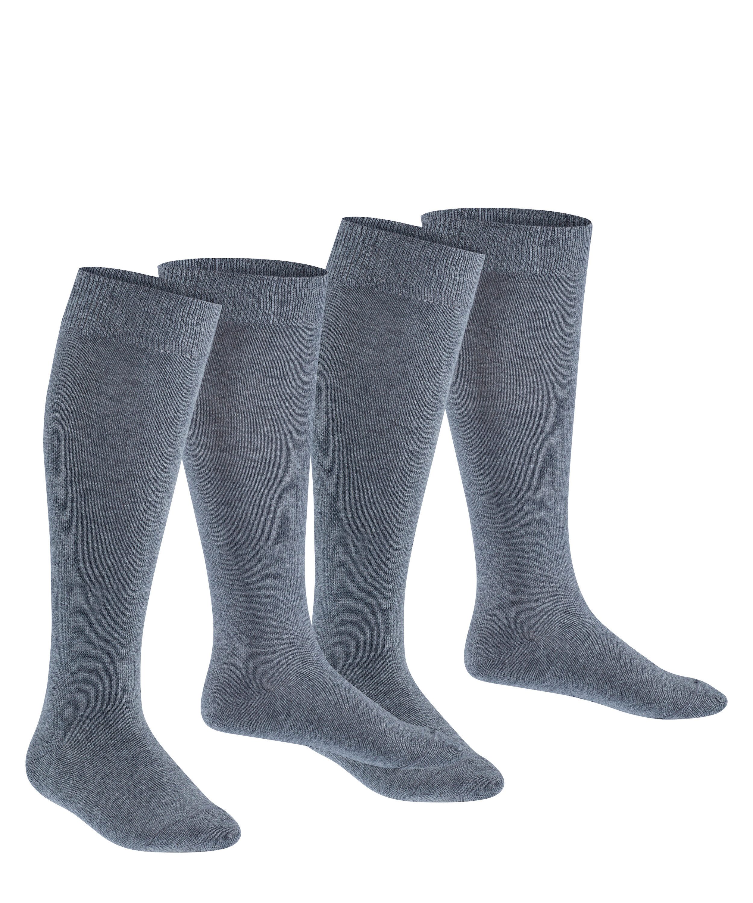 Esprit Kniestrümpfe Foot Logo (2 Paar) geripptes Bündchen, unifarben